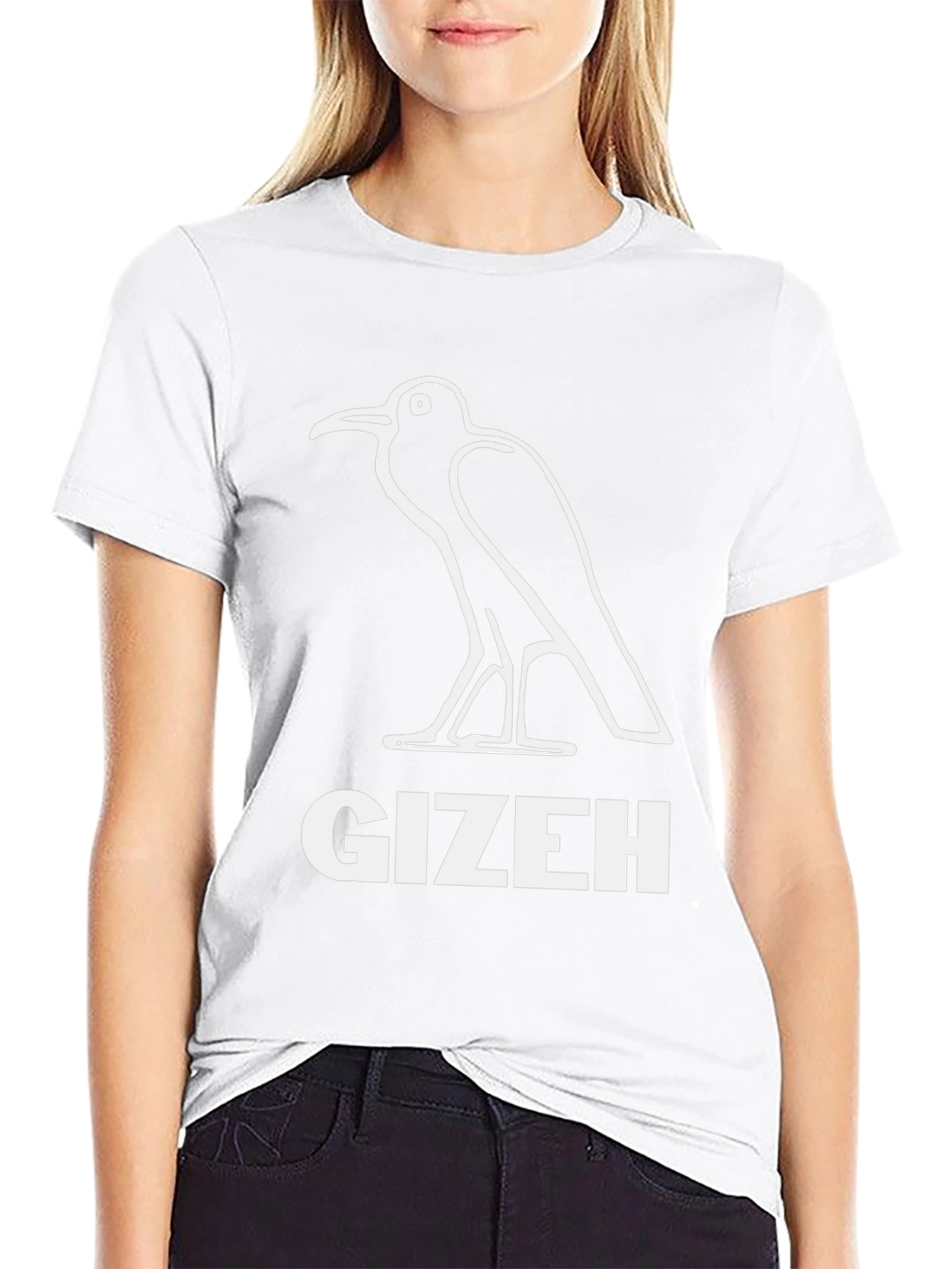 Gizeh Bird Graphic Tee - Black Cotton T-Shirt