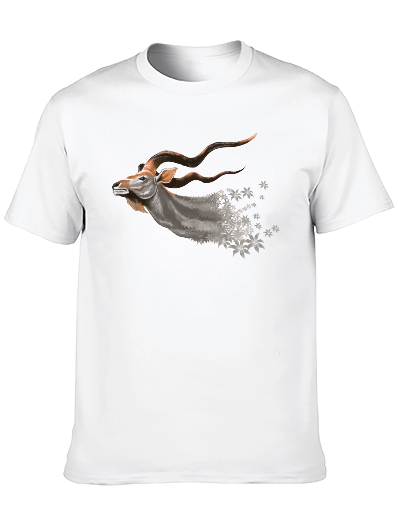 Mens Black T-Shirt with Kudu Design