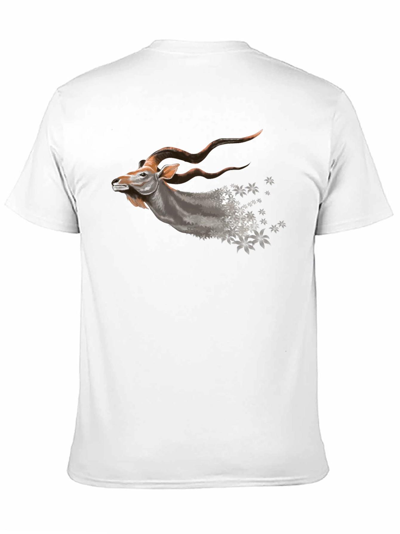 Mens Black T-Shirt with Kudu Design
