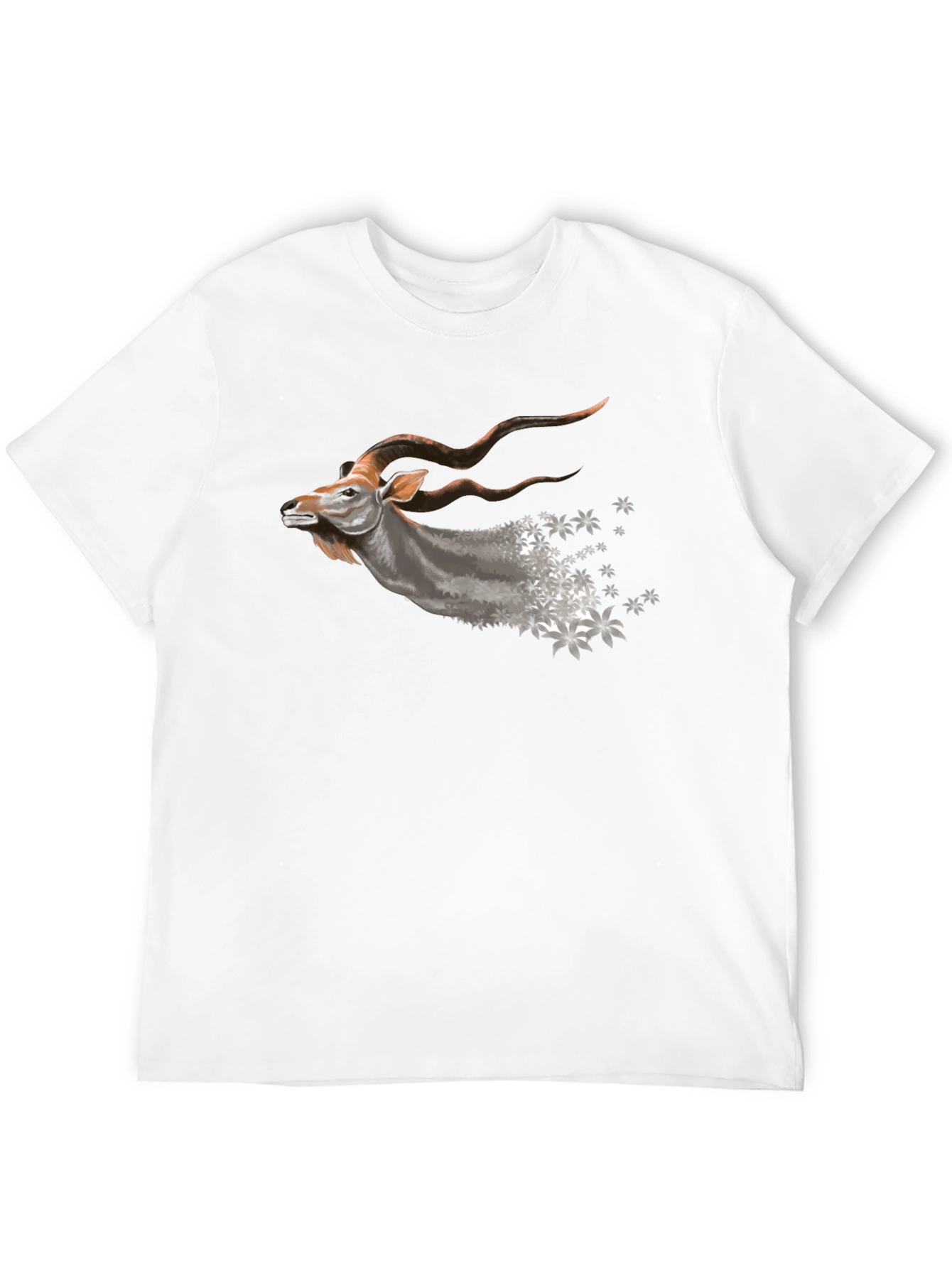 Mens Black T-Shirt with Kudu Design