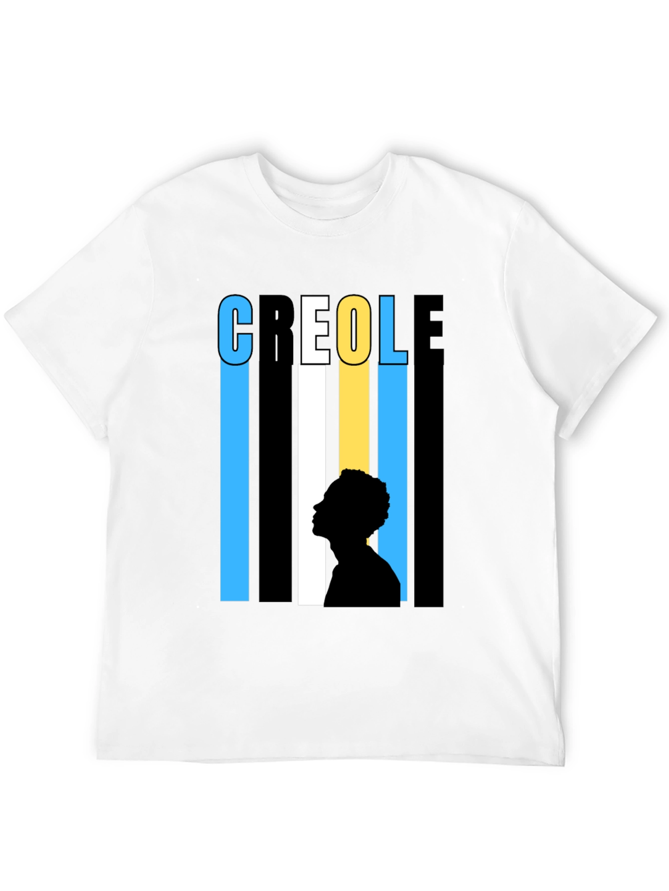 Creole Silhouette Graphic T-Shirt - Stylish Black Tee
