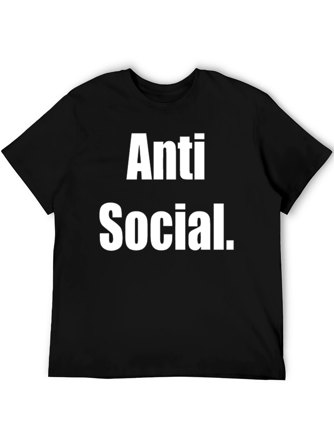 Anti Social T-Shirt - Black Cotton Tee