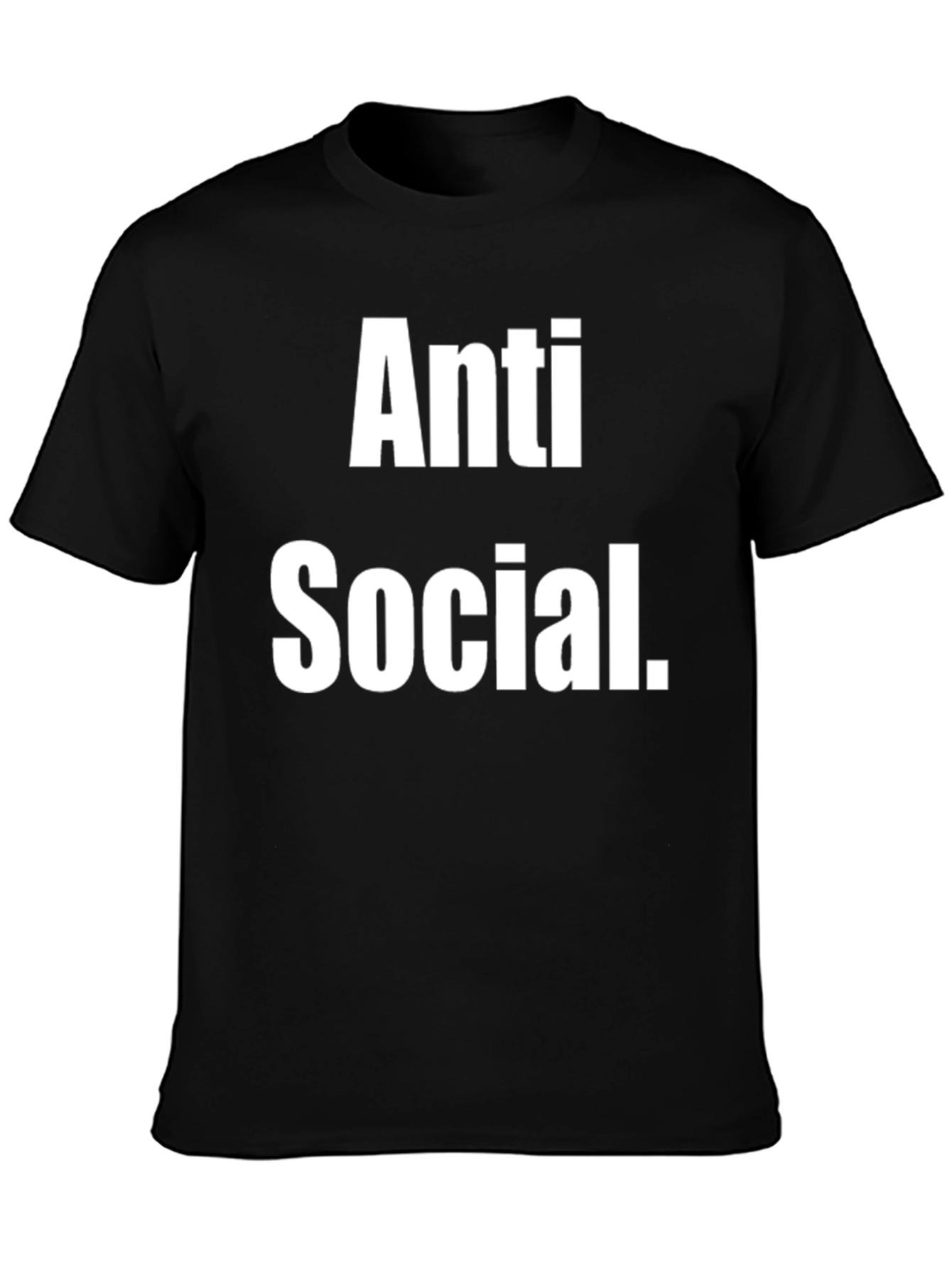 Anti Social T-Shirt - Black Cotton Tee