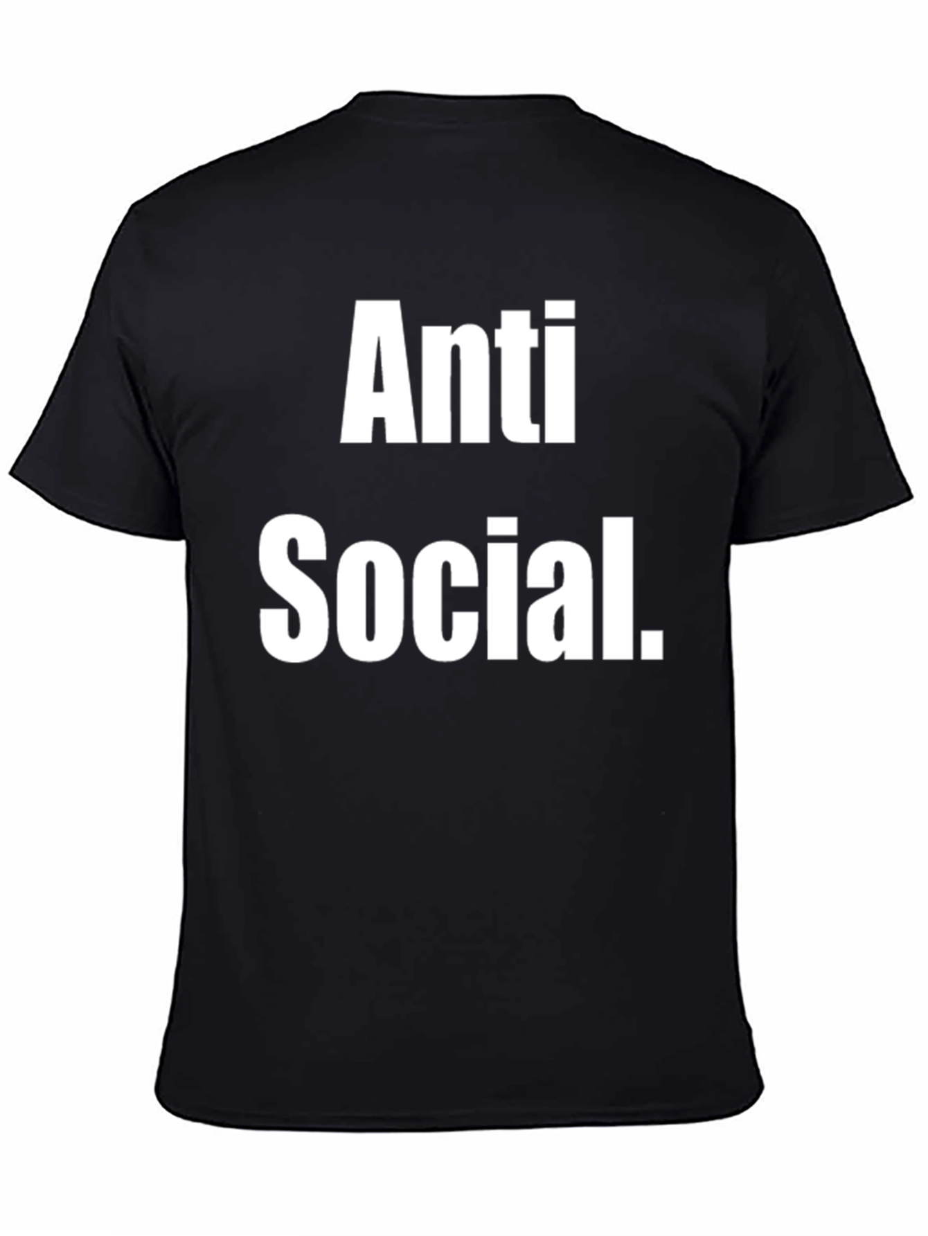 Anti Social T-Shirt - Black Cotton Tee