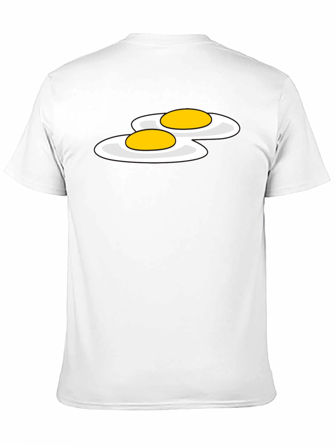 Funny Sunny Side Up Eggs Graphic T-Shirt - Black