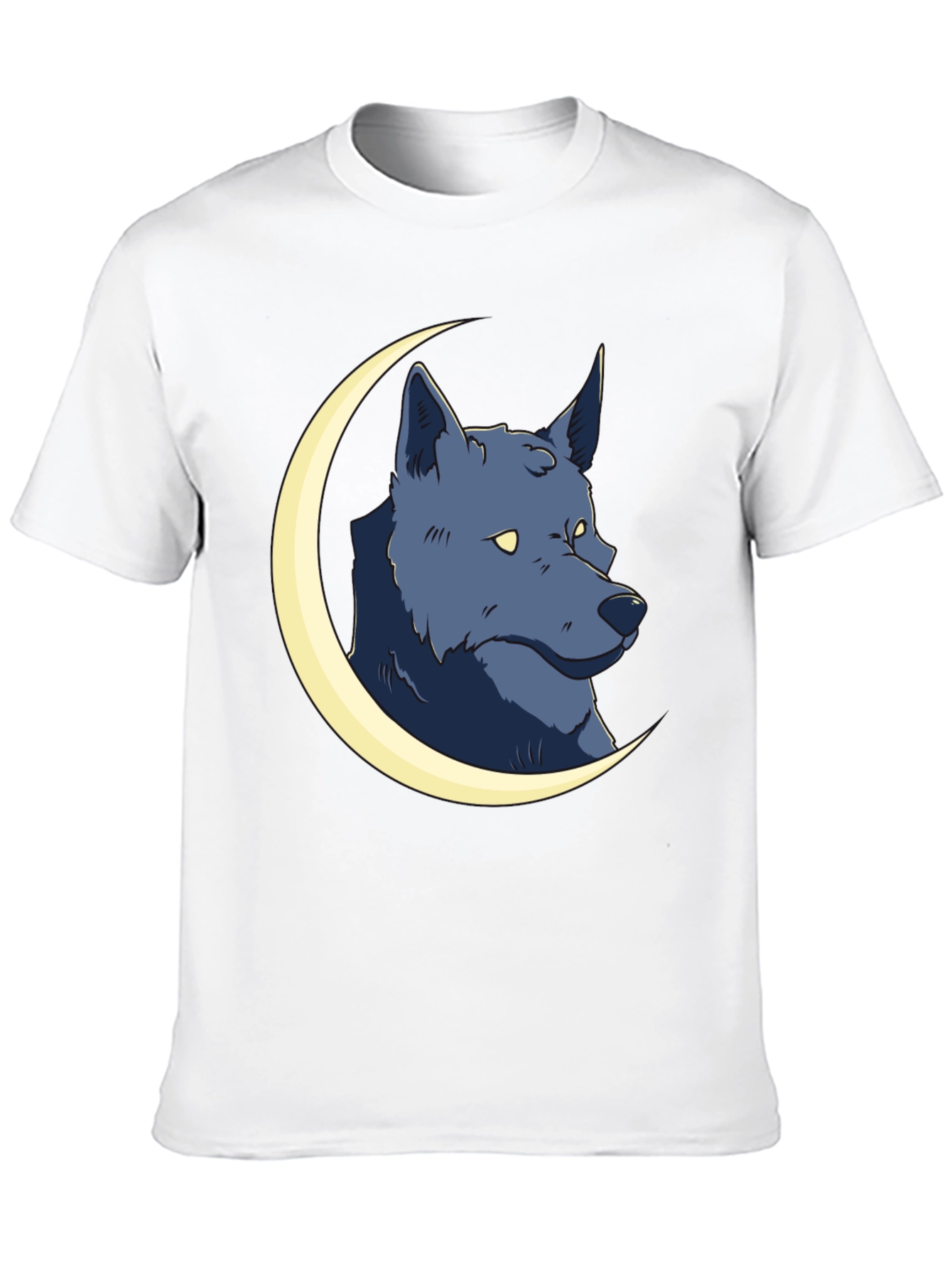 Wolf Moon Graphic Tee - Black Cotton T-Shirt