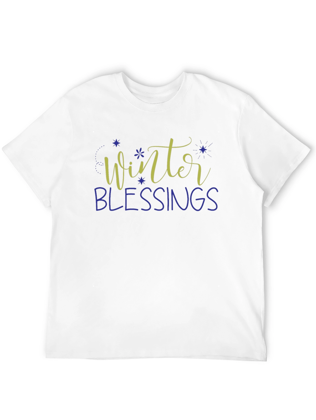 Winter Blessings Graphic Tee - Holiday Season Shirt
