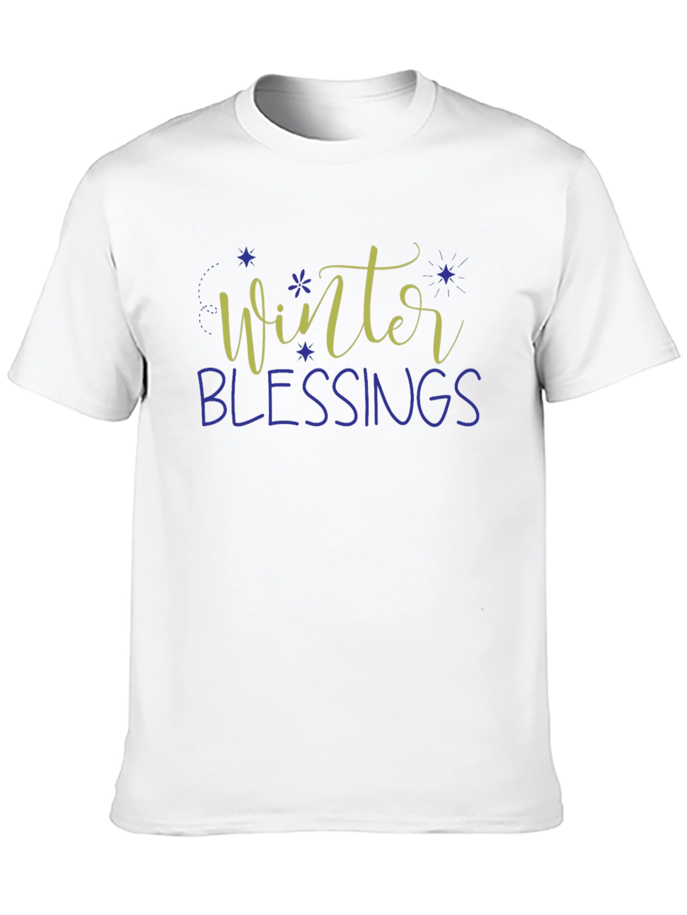 Winter Blessings Graphic Tee - Holiday Season Shirt