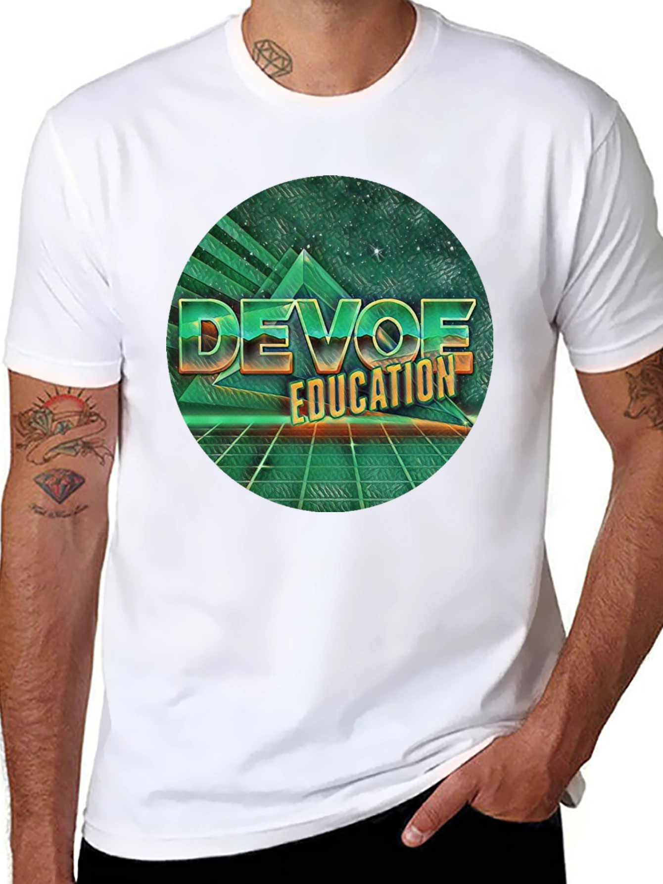 Retro DEVOE Education T-Shirt - Classic 80s Style