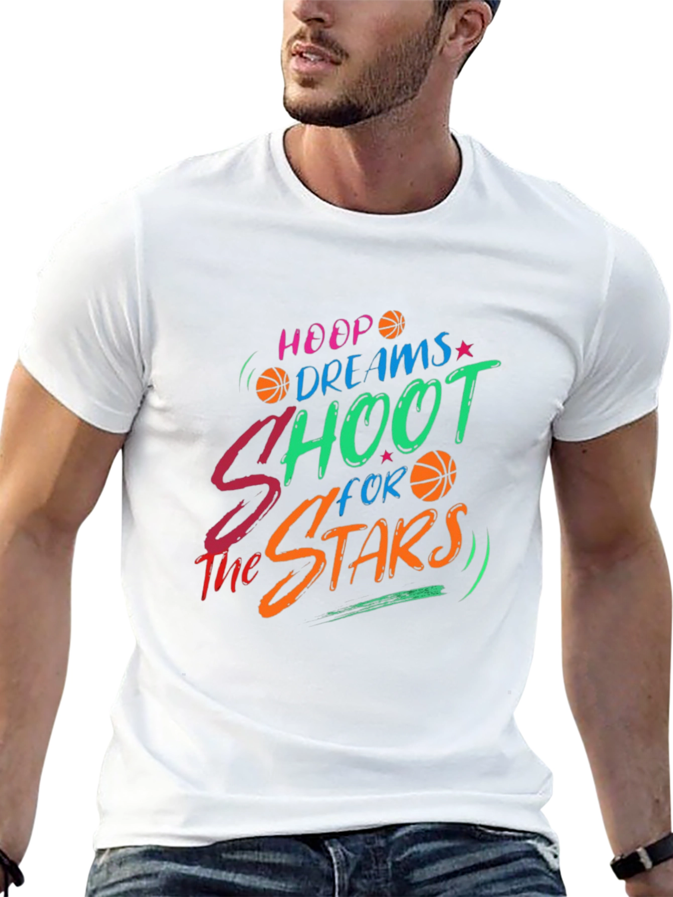 Hoop Dreams Shoot for the Stars Graphic Tee