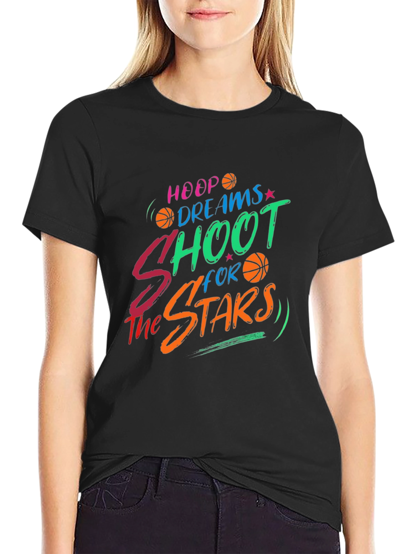 Hoop Dreams Shoot for the Stars Graphic Tee
