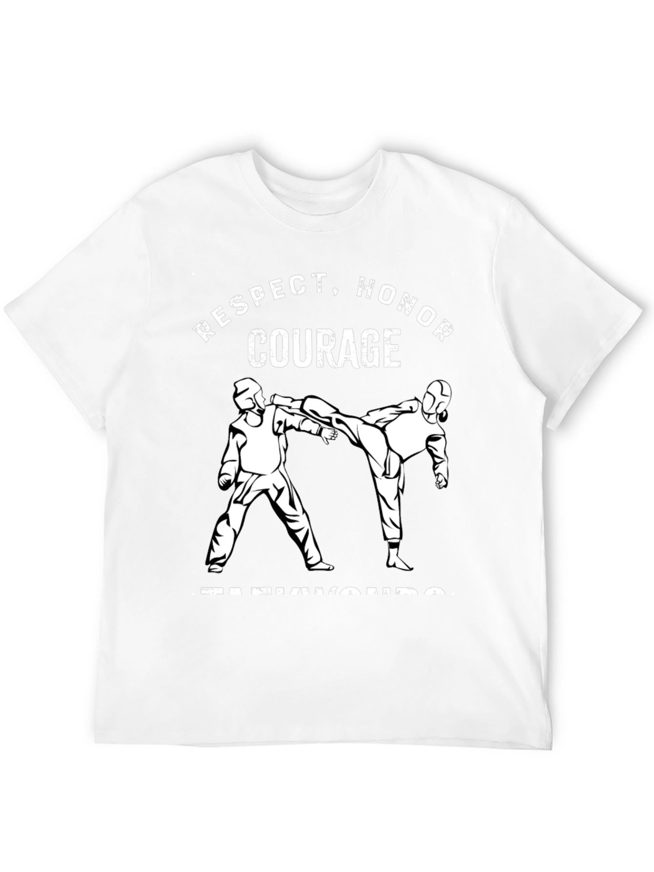 Respect Honor Courage Taekwondo Black T-Shirt