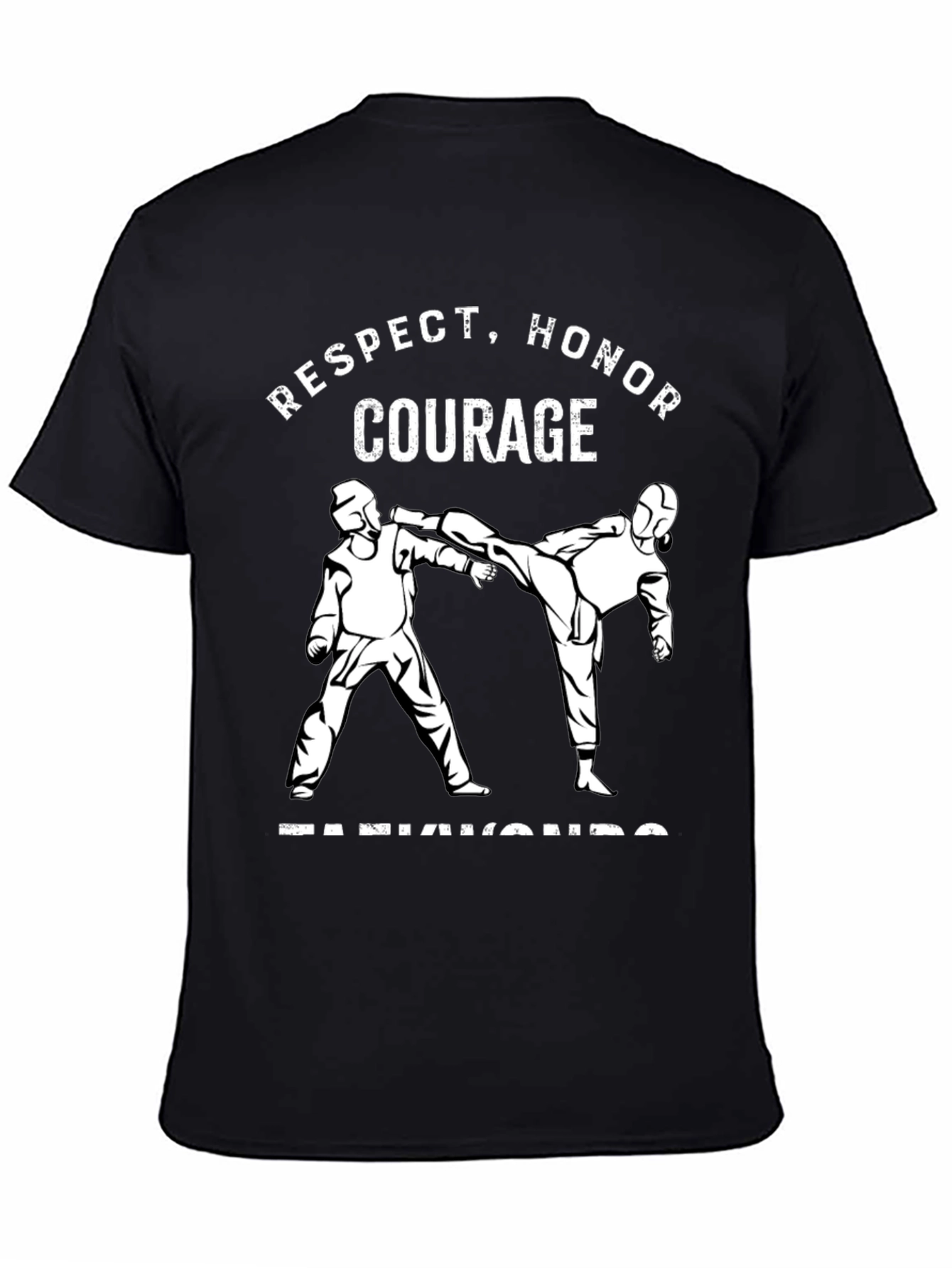Respect Honor Courage Taekwondo Black T-Shirt