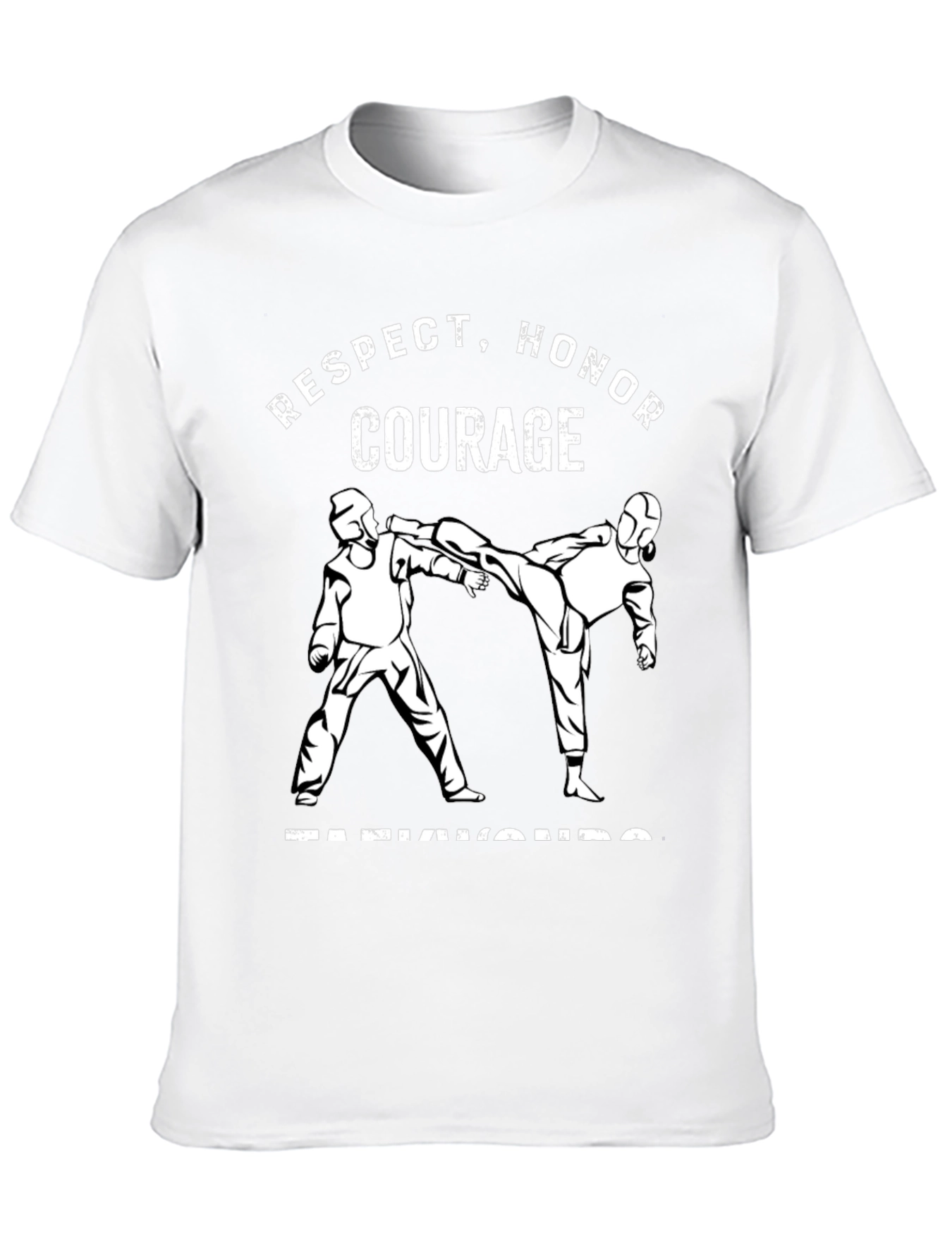 Respect Honor Courage Taekwondo Black T-Shirt