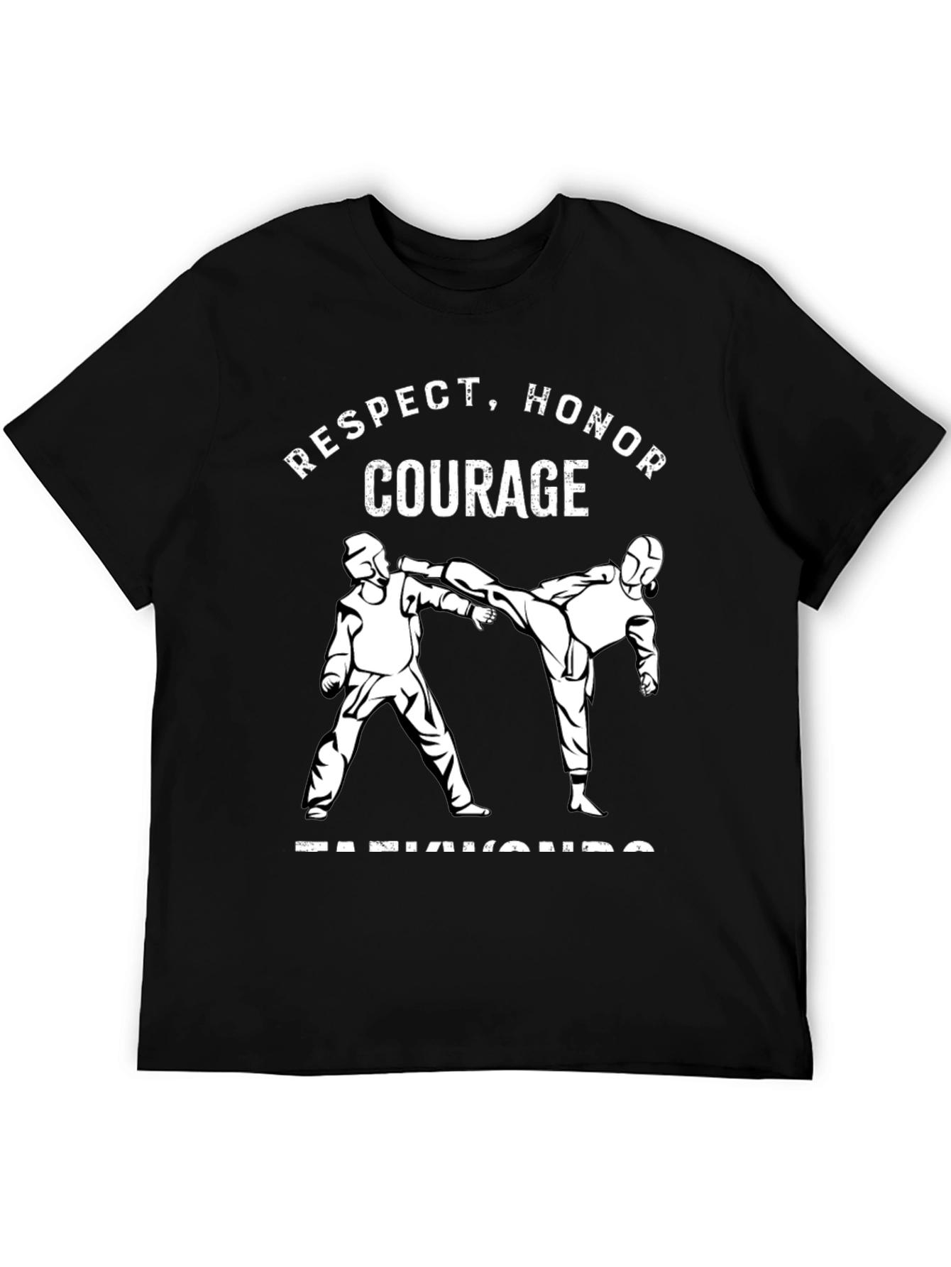 Respect Honor Courage Taekwondo Black T-Shirt