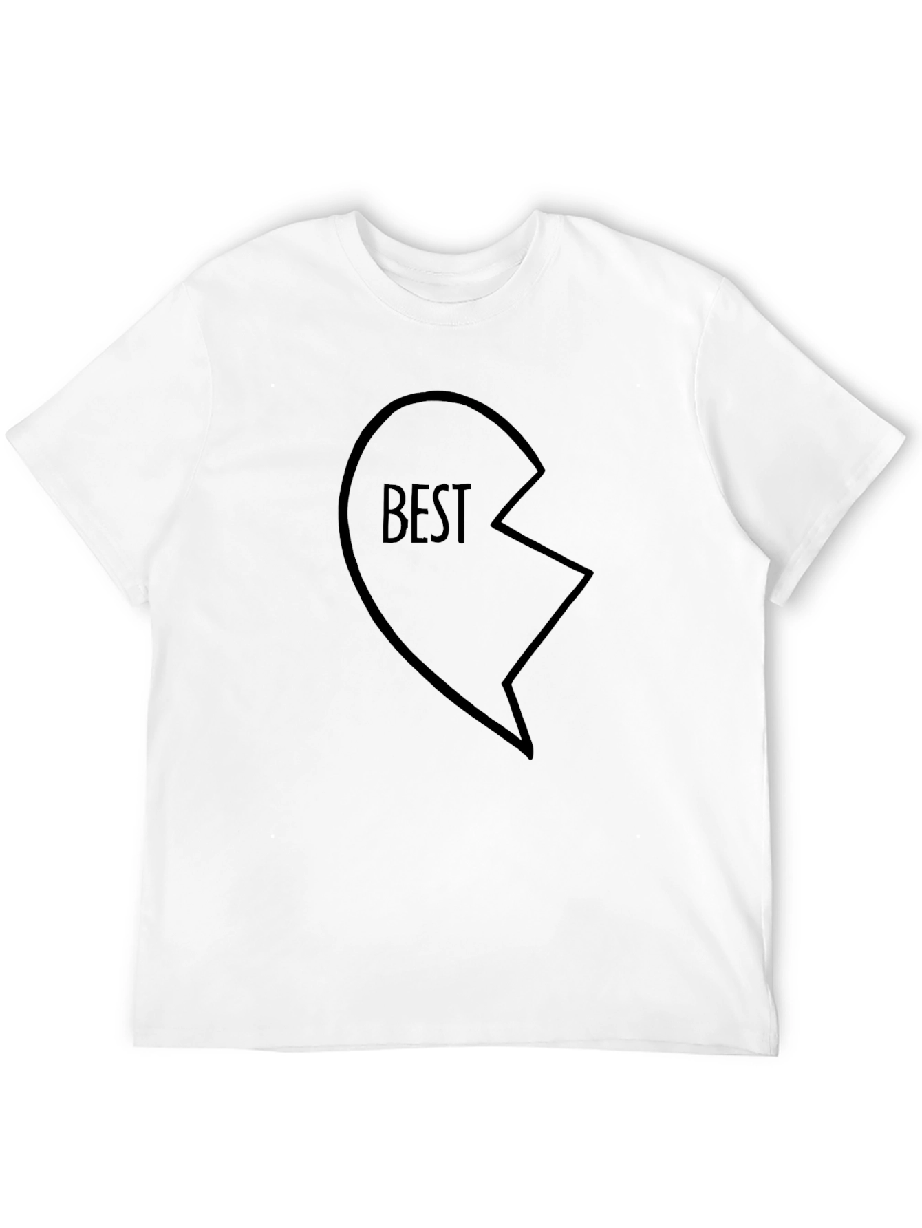 Best Friends Matching Half Heart T-Shirt