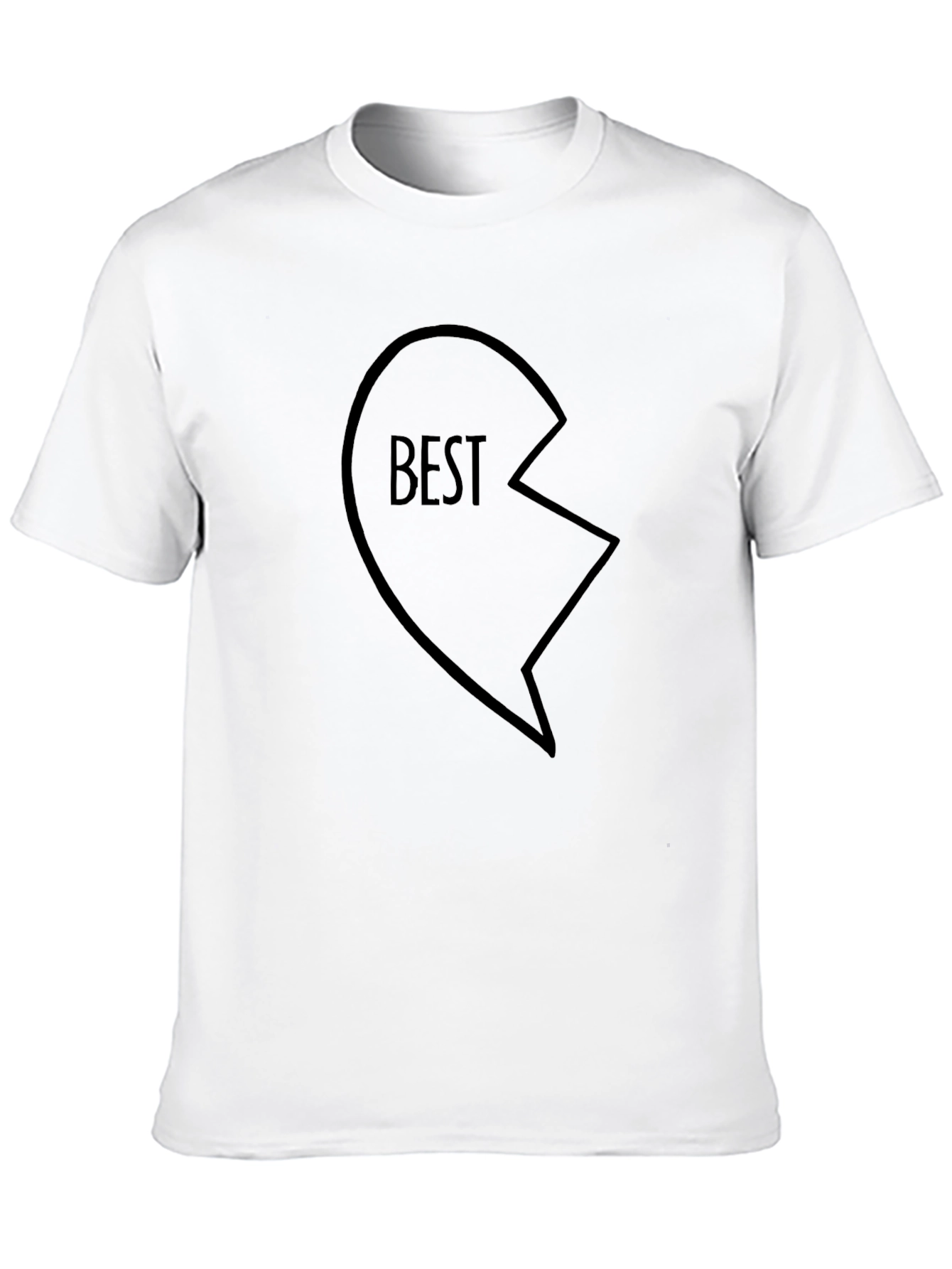 Best Friends Matching Half Heart T-Shirt