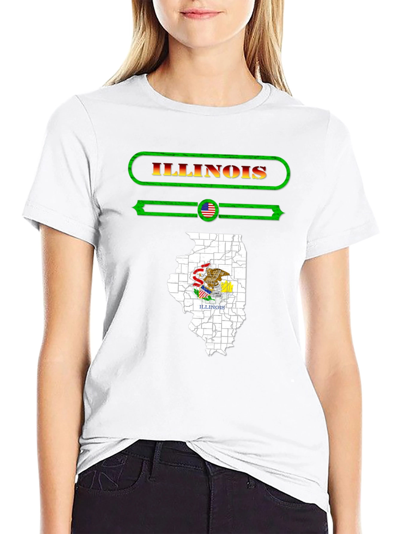 Illinois State Pride Graphic T-Shirt