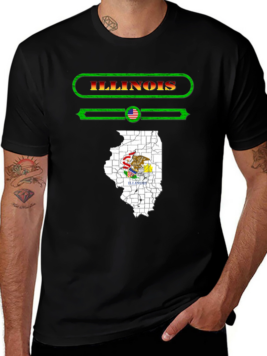 Illinois State Pride Graphic T-Shirt