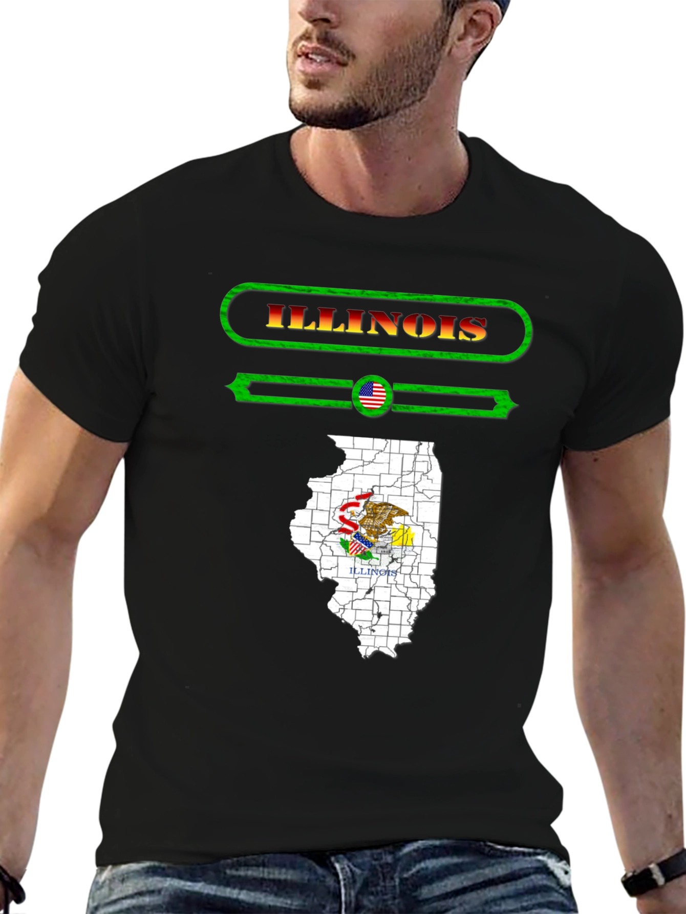 Illinois State Pride Graphic T-Shirt