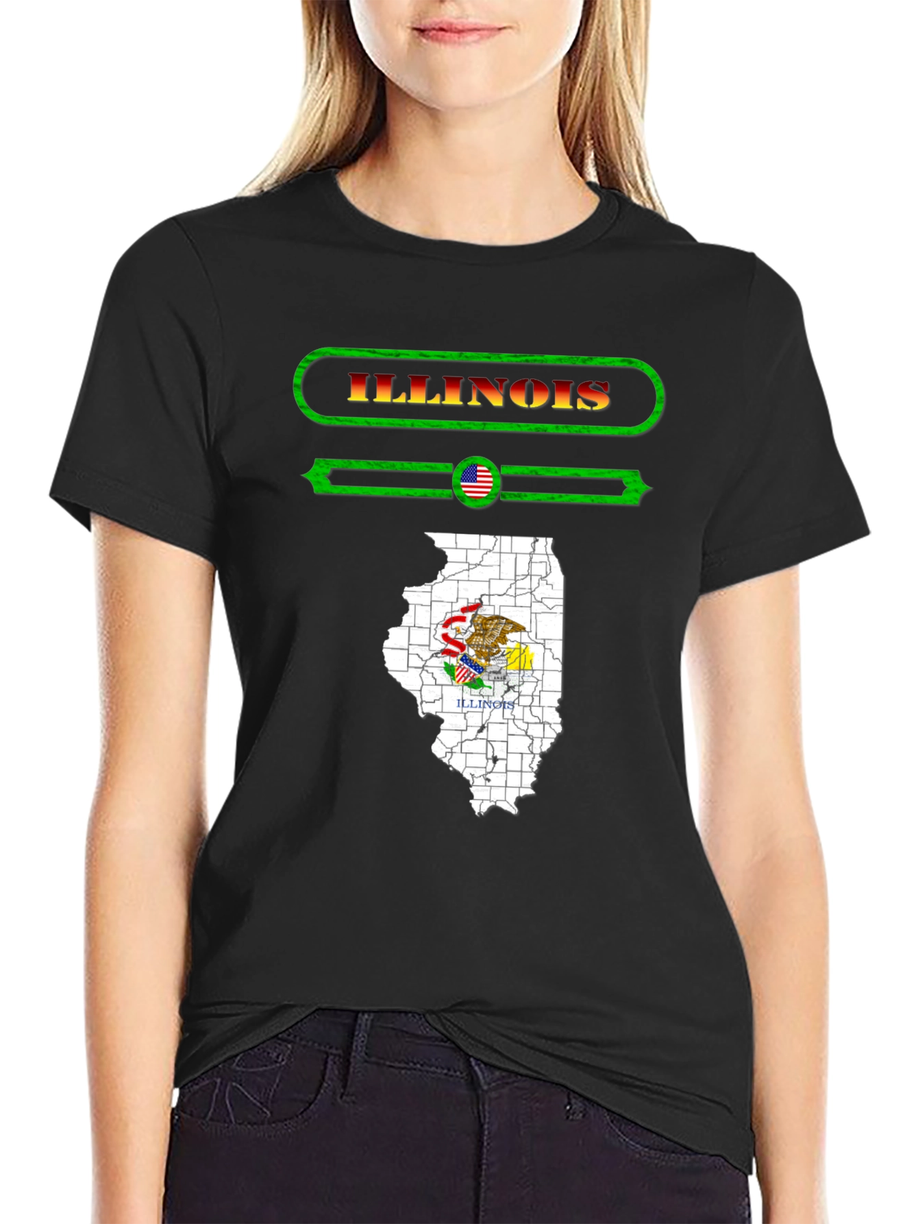 Illinois State Pride Graphic T-Shirt