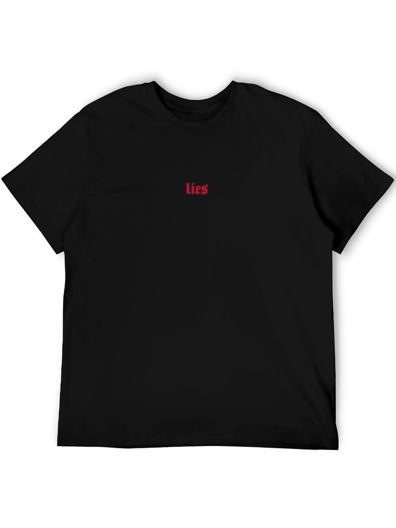 Lies Embroidered T-Shirt - Casual Cotton Tee