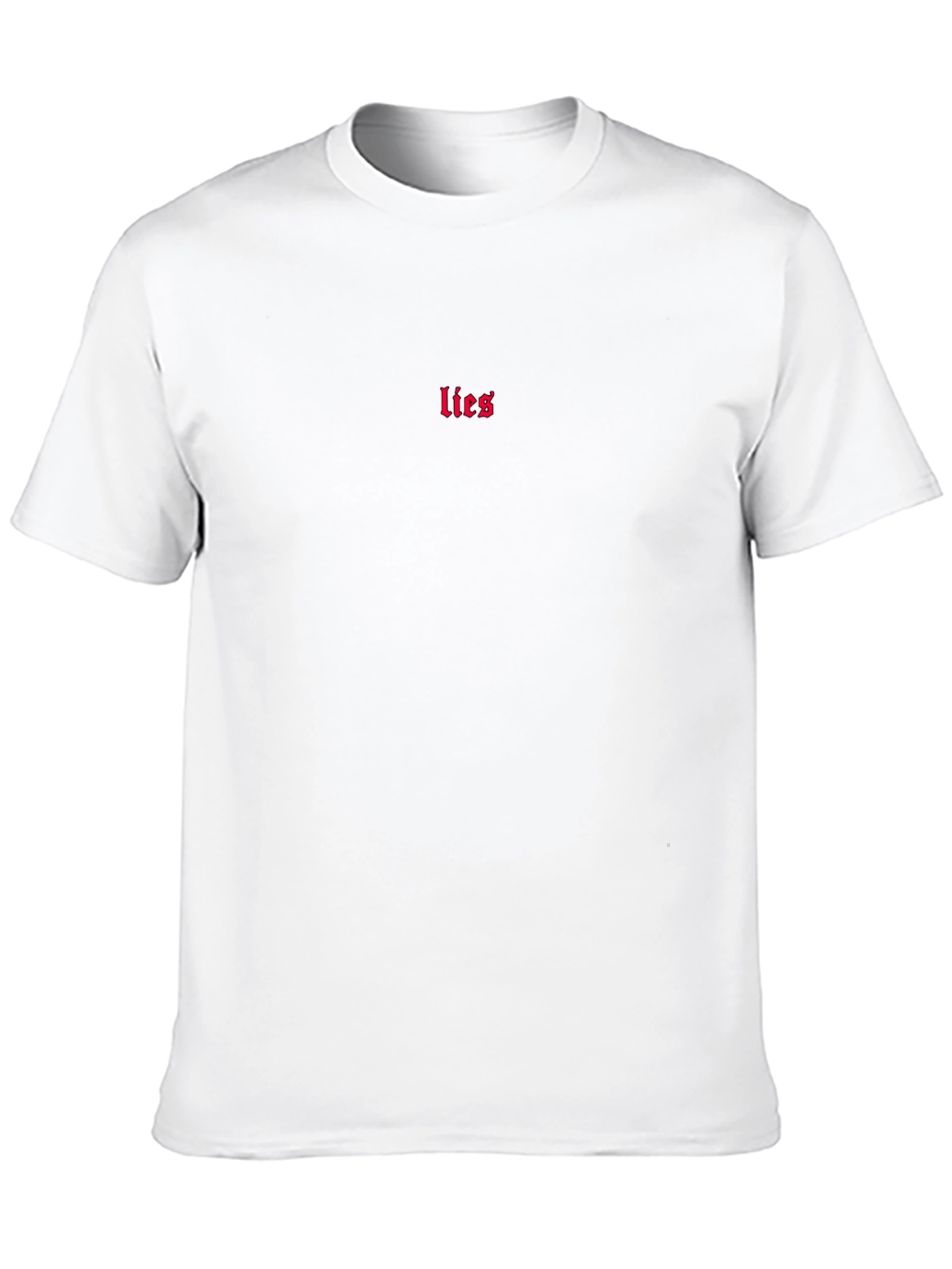 Lies Embroidered T-Shirt - Casual Cotton Tee
