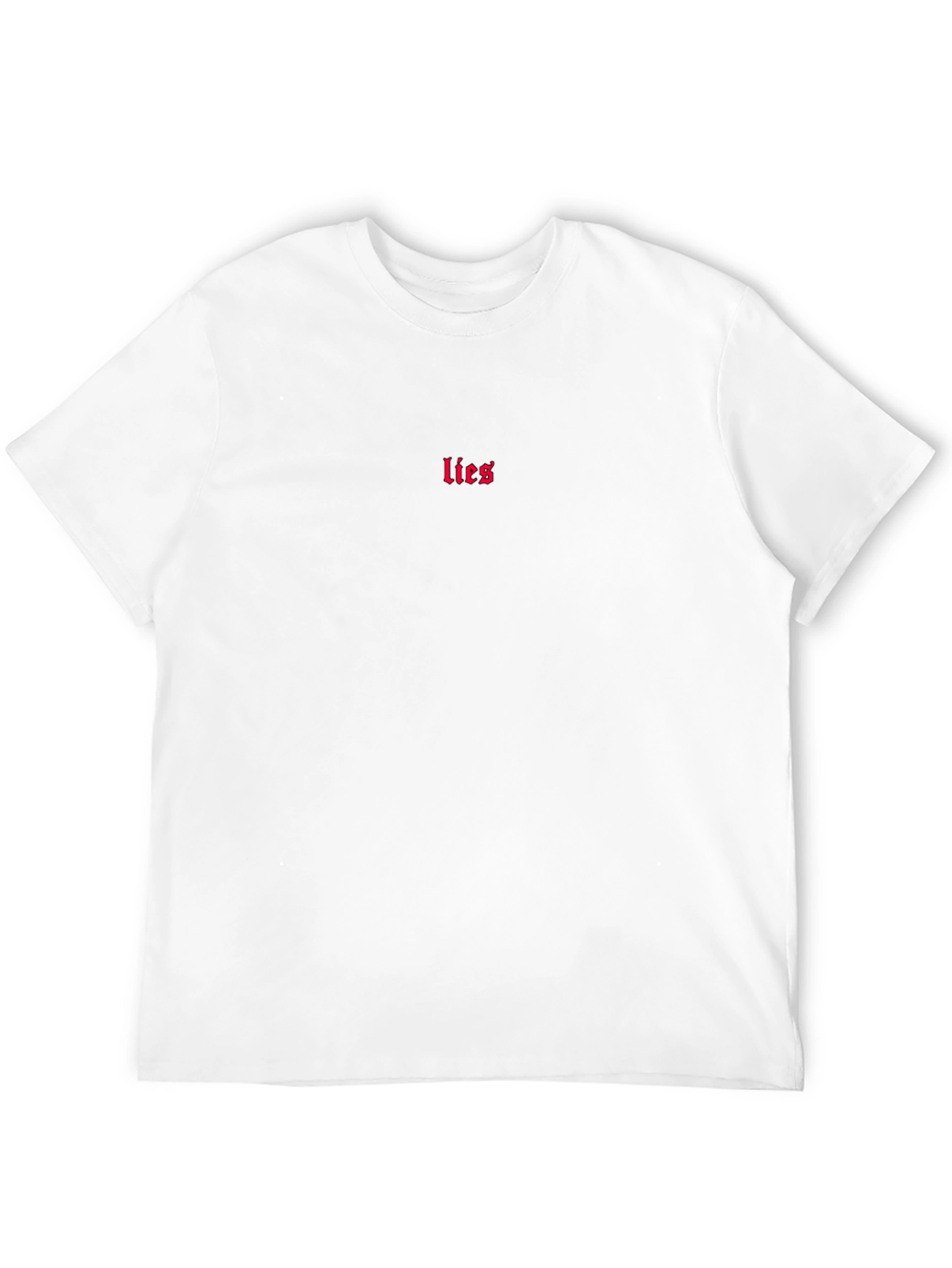 Lies Embroidered T-Shirt - Casual Cotton Tee