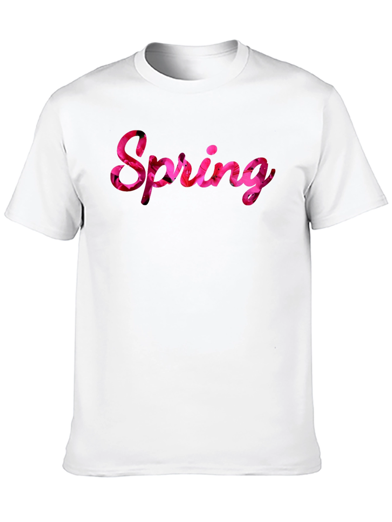 Spring Floral T-Shirt - Black Casual Tee