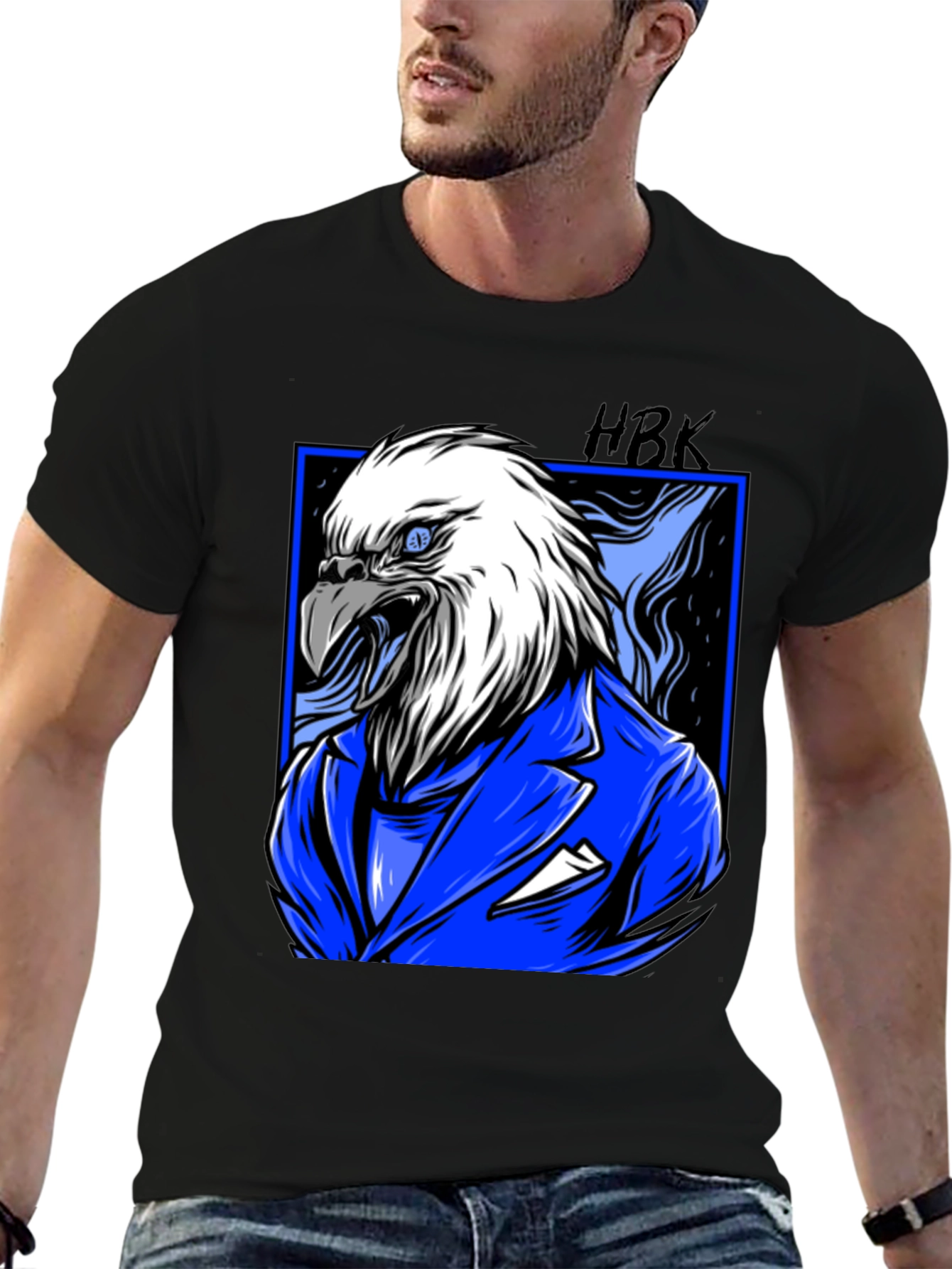 Eagle Boss T-Shirt - Blue Suit Graphic