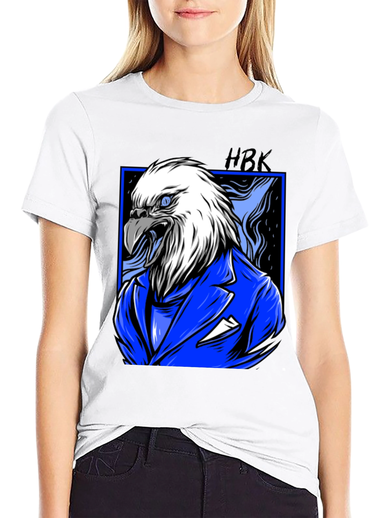 Eagle Boss T-Shirt - Blue Suit Graphic
