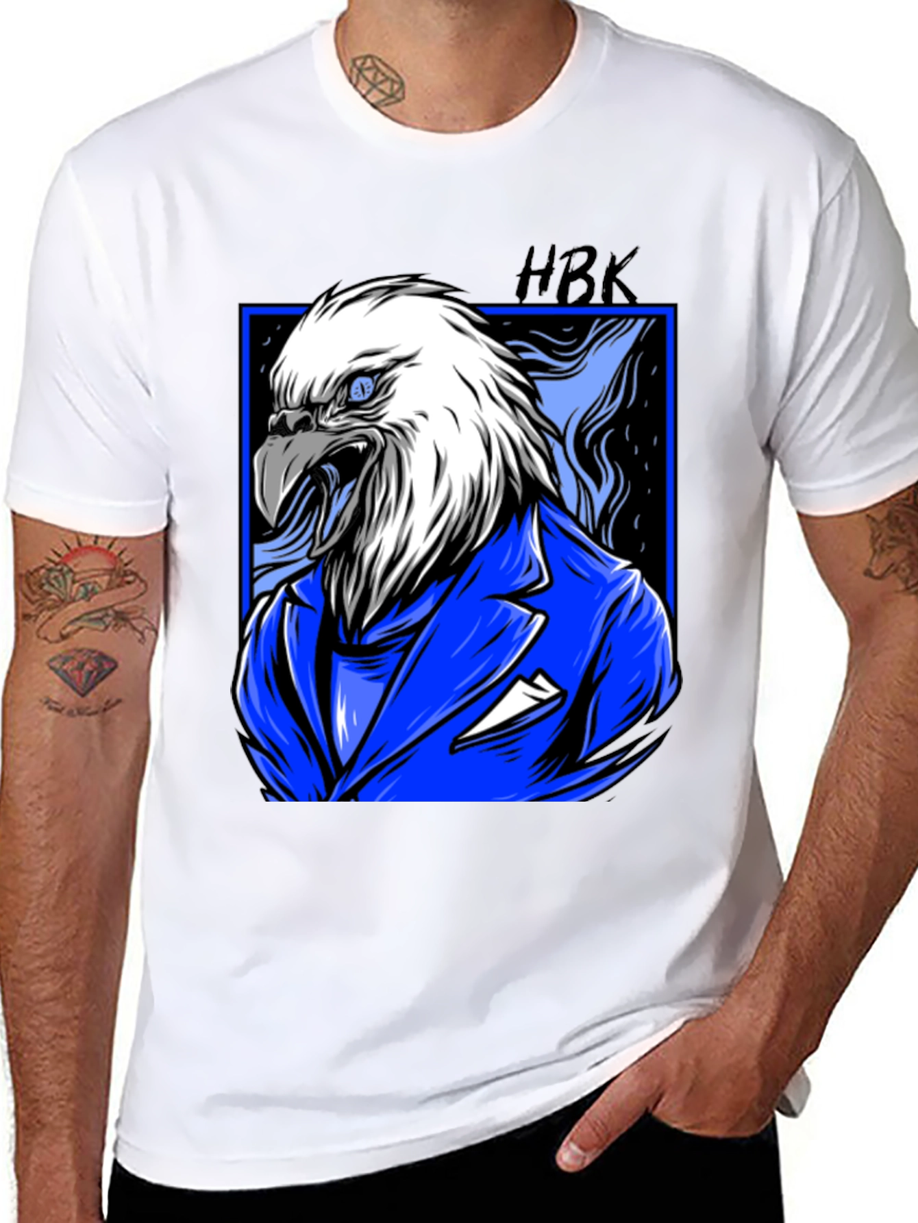 Eagle Boss T-Shirt - Blue Suit Graphic