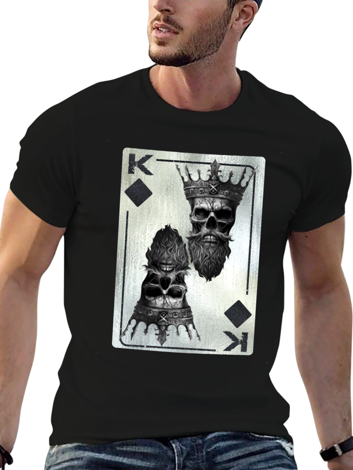 King of Skulls Graphic Tee - Black