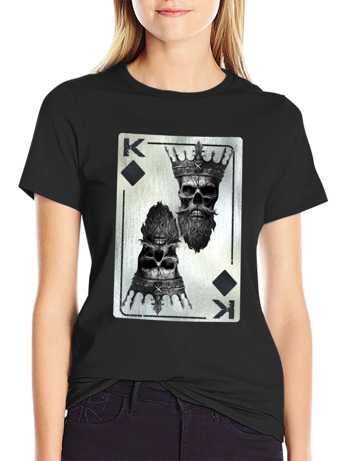 King of Skulls Graphic Tee - Black