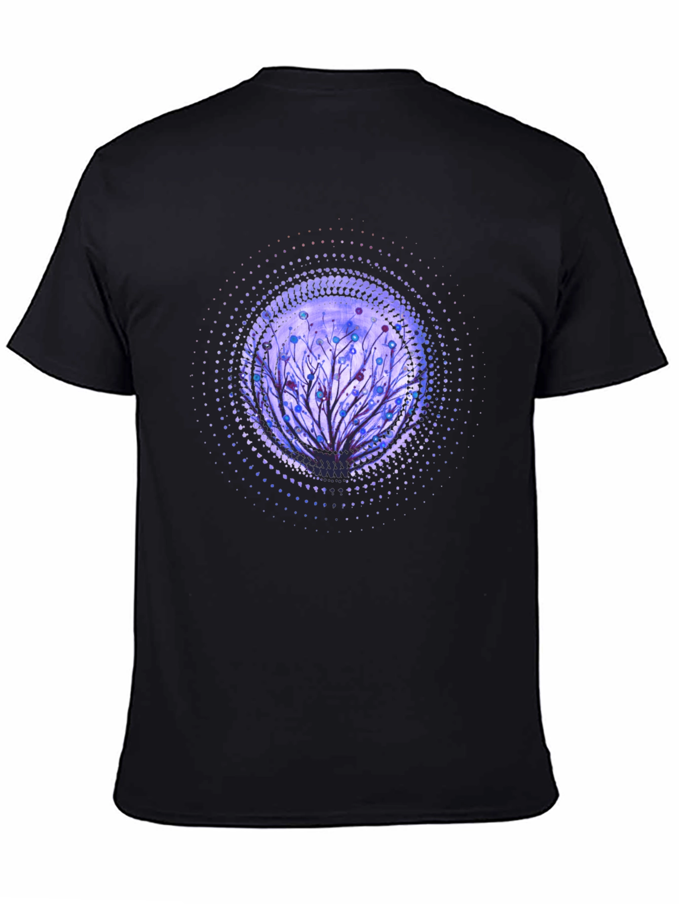 Artistic Tree Graphic Black T-Shirt