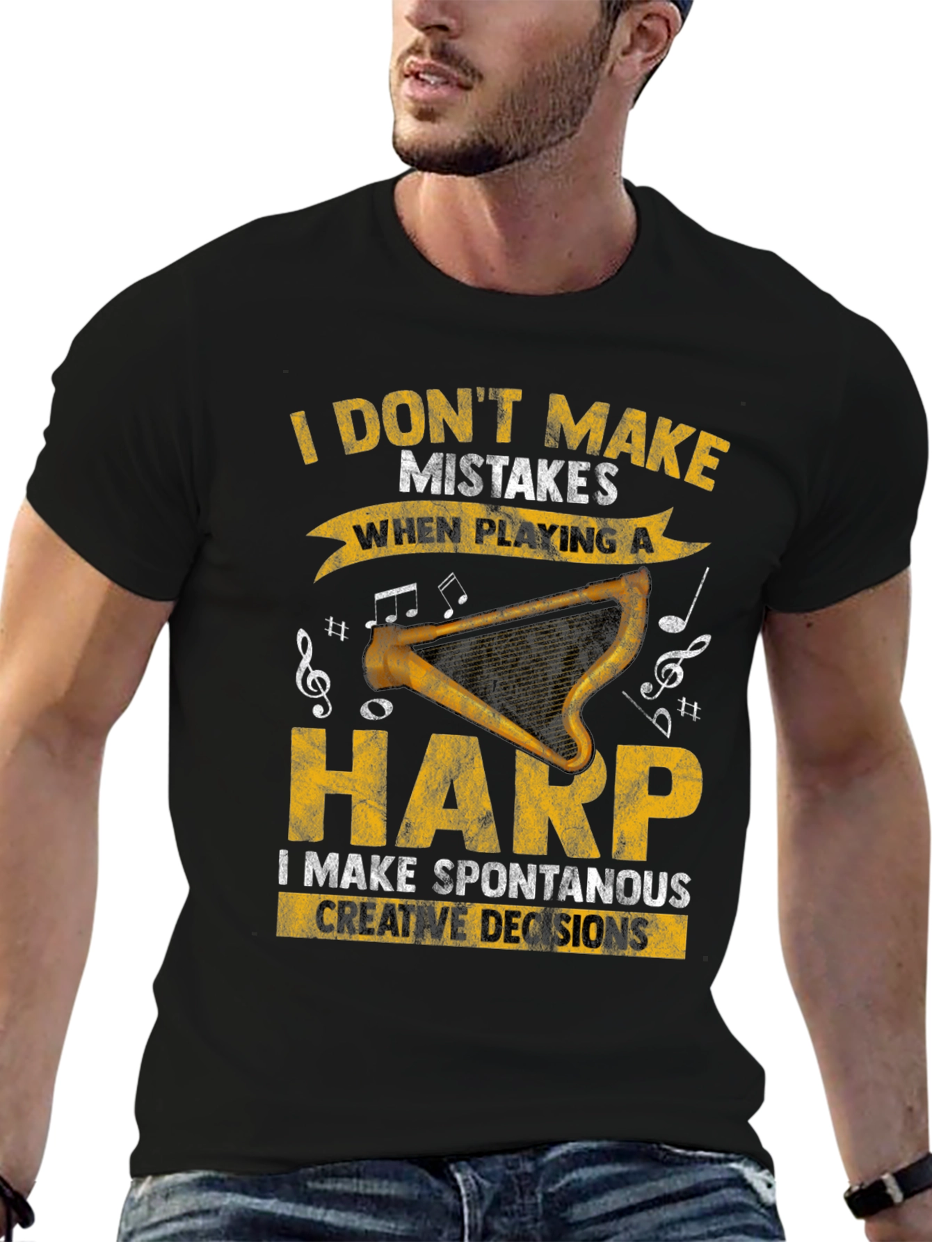 Harp Player T-Shirt - Spontaneous Creative Decisions