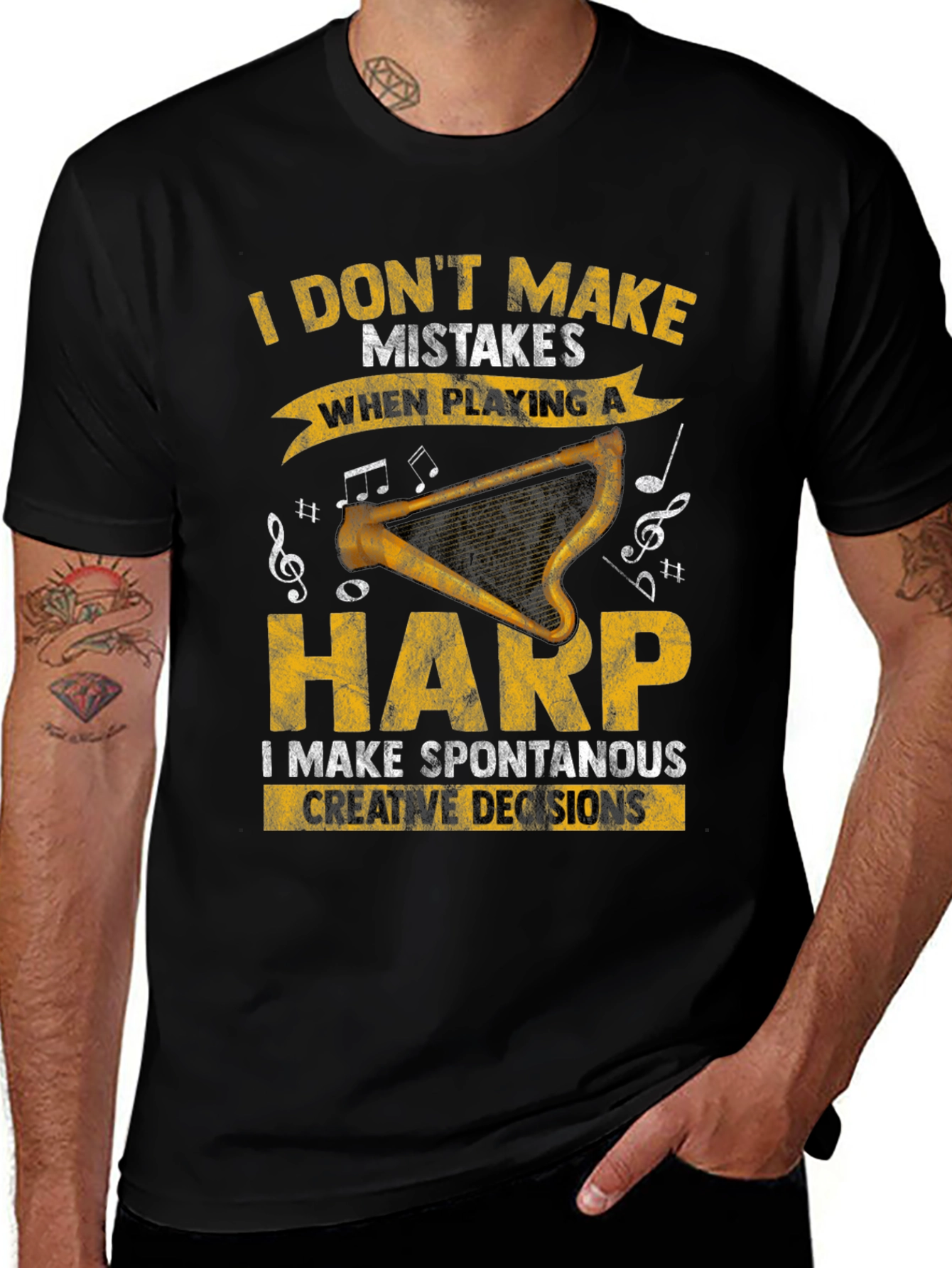 Harp Player T-Shirt - Spontaneous Creative Decisions