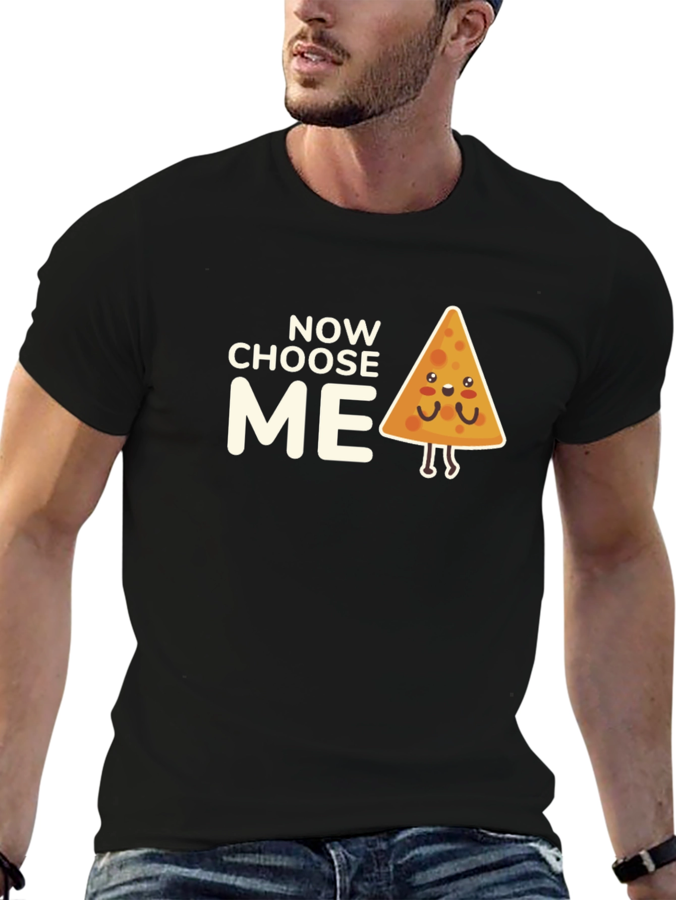 Choose Me Nacho Graphic Tee - Black Crewneck