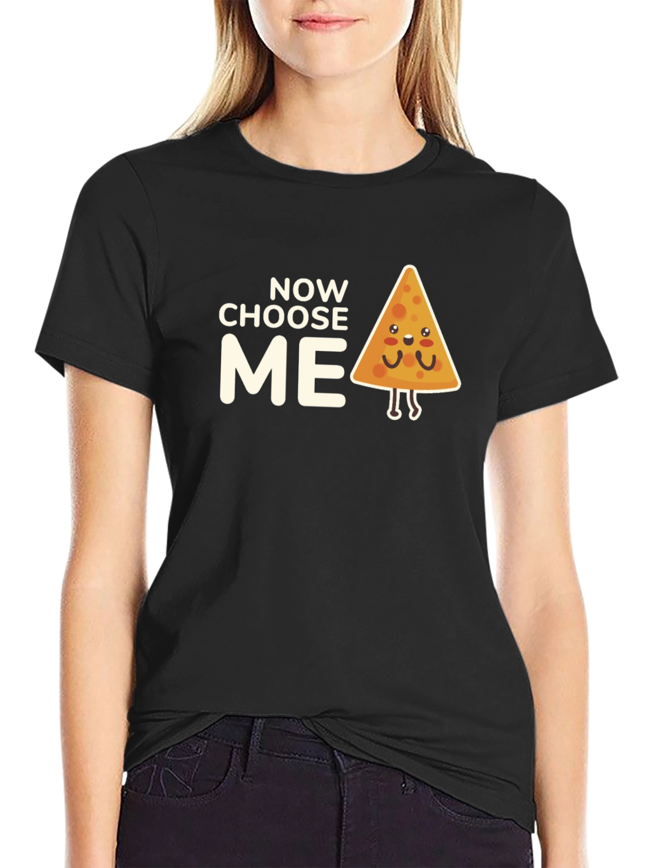 Choose Me Nacho Graphic Tee - Black Crewneck