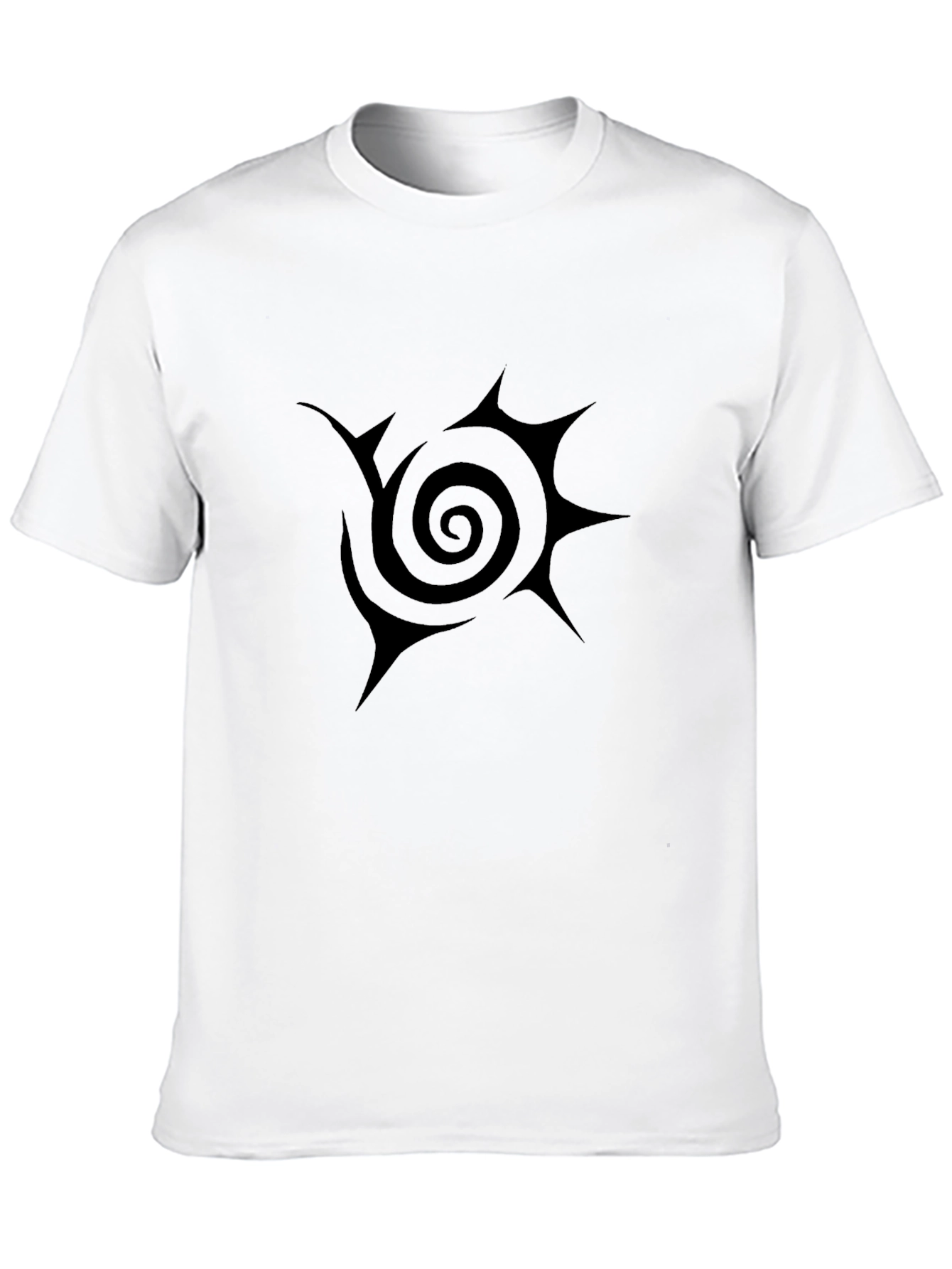 Spiral Sun Tattoo Graphic T-Shirt - Modern Black Tee