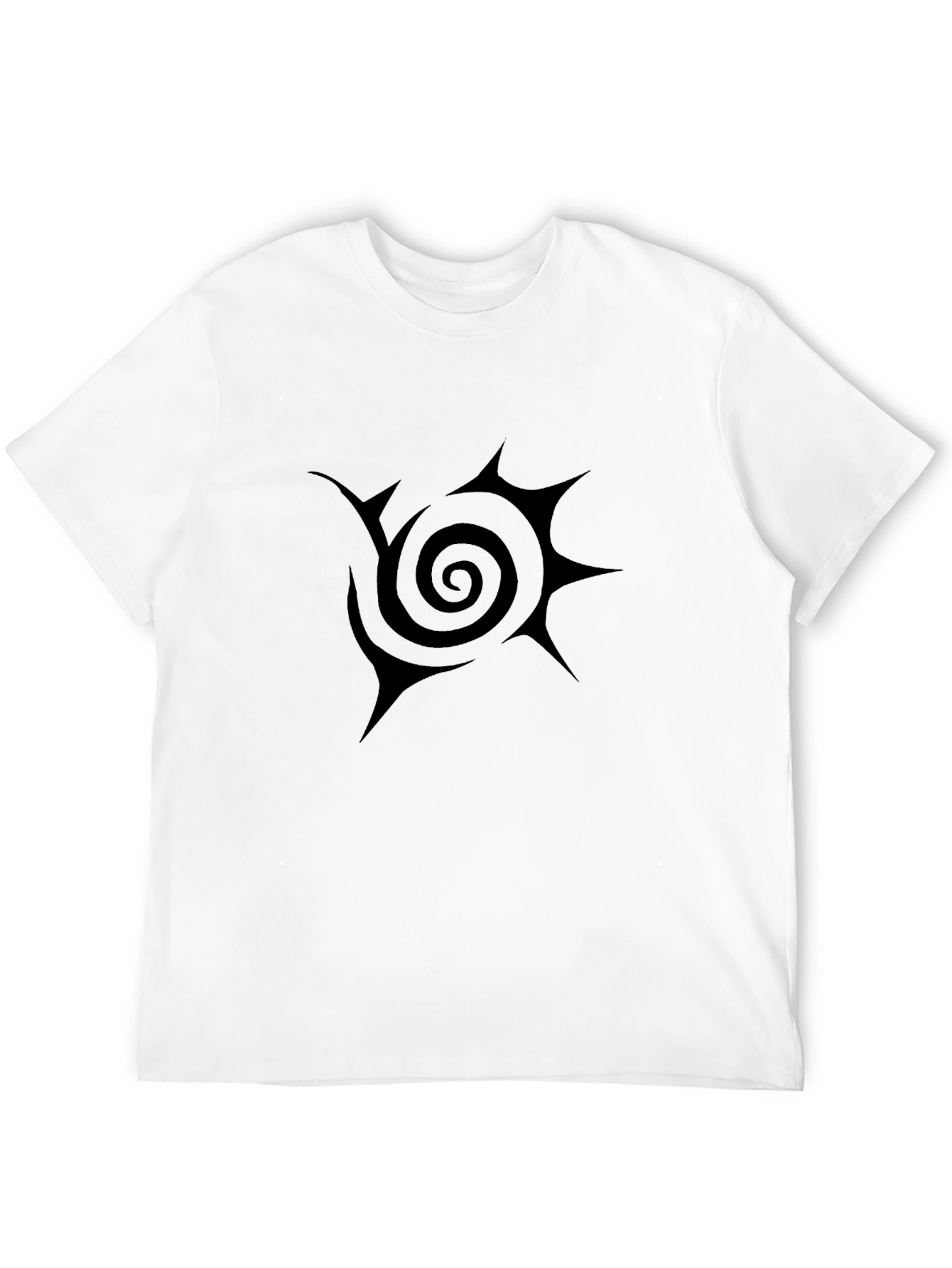 Spiral Sun Tattoo Graphic T-Shirt - Modern Black Tee