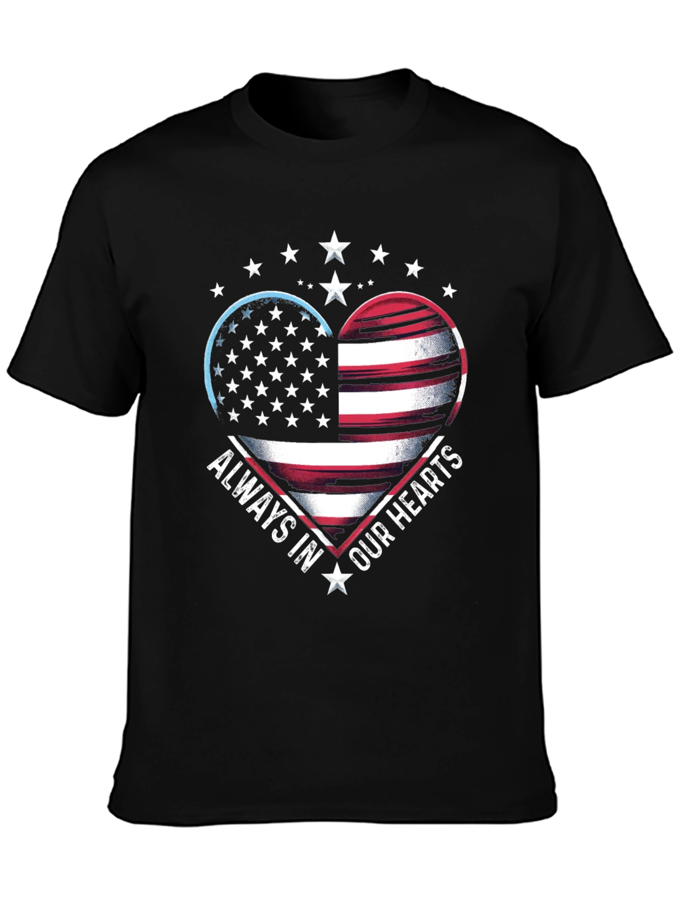 Patriotic Heart Graphic T-Shirt
