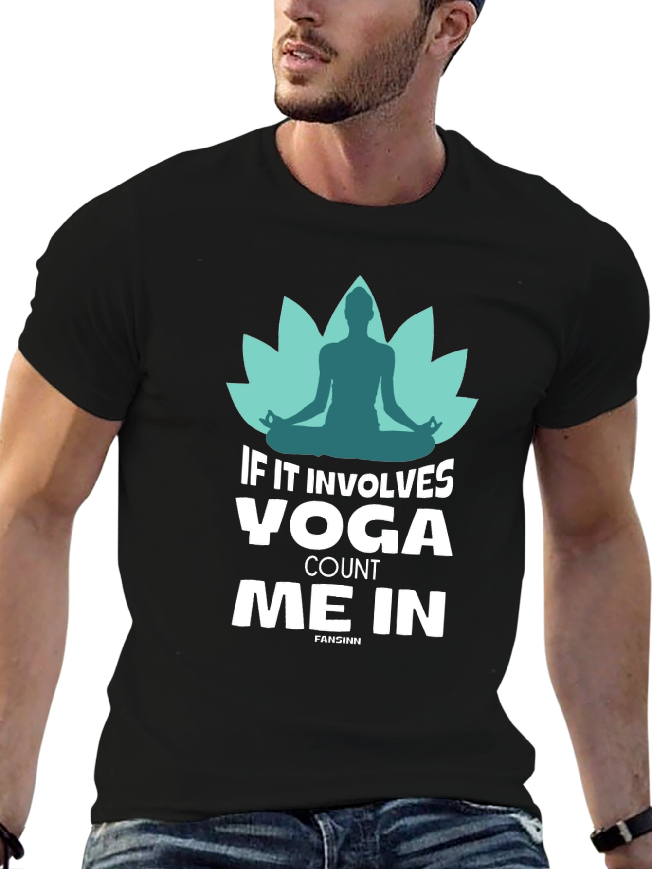 Yoga Count Me In Black T-Shirt