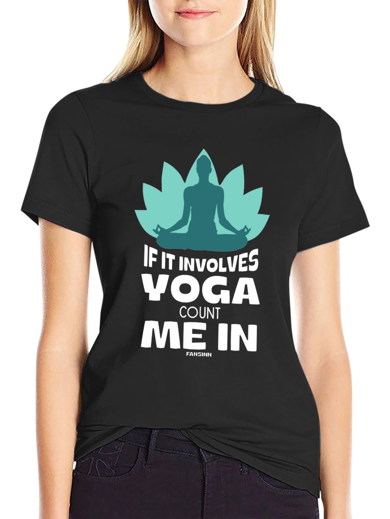 Yoga Count Me In Black T-Shirt