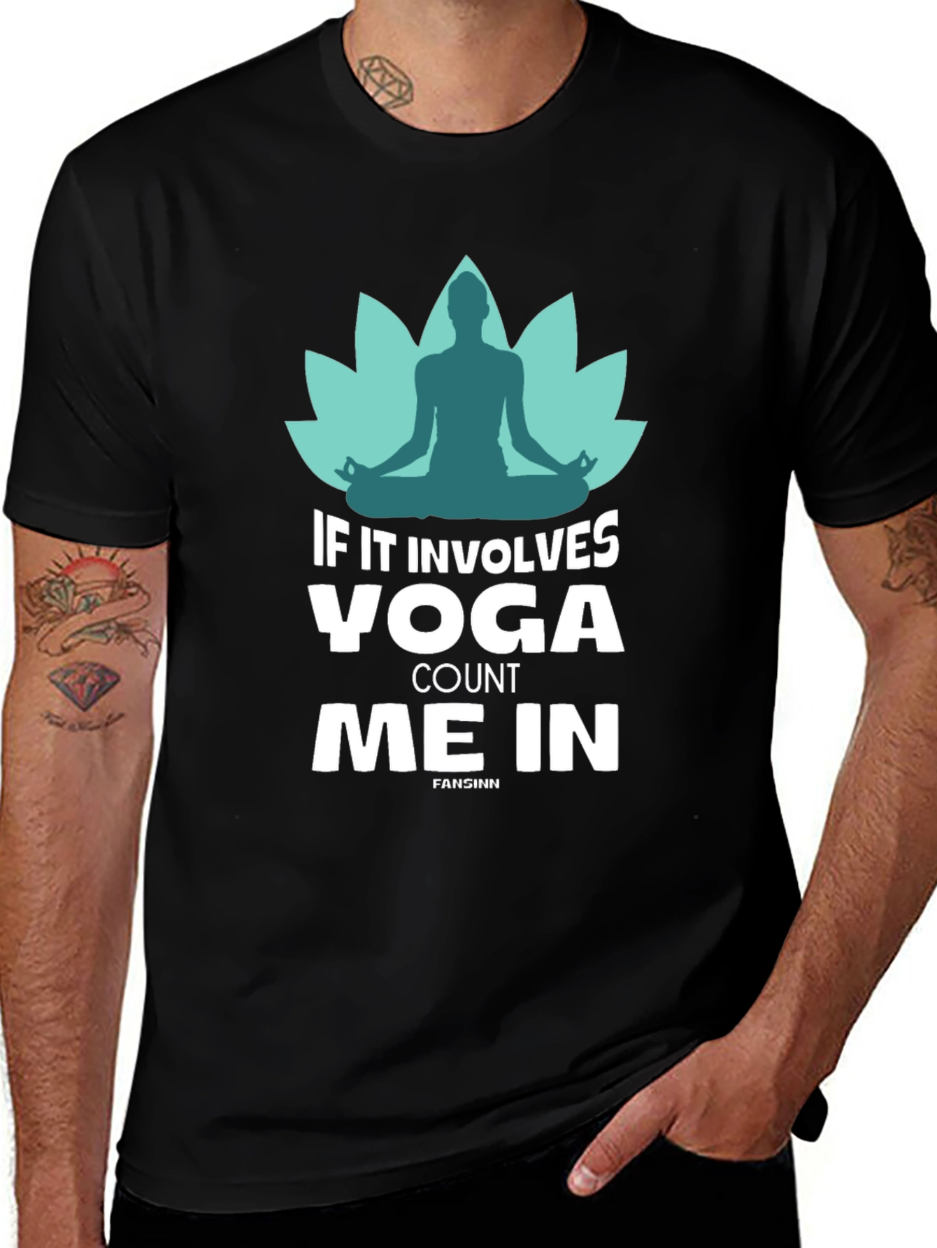 Yoga Count Me In Black T-Shirt