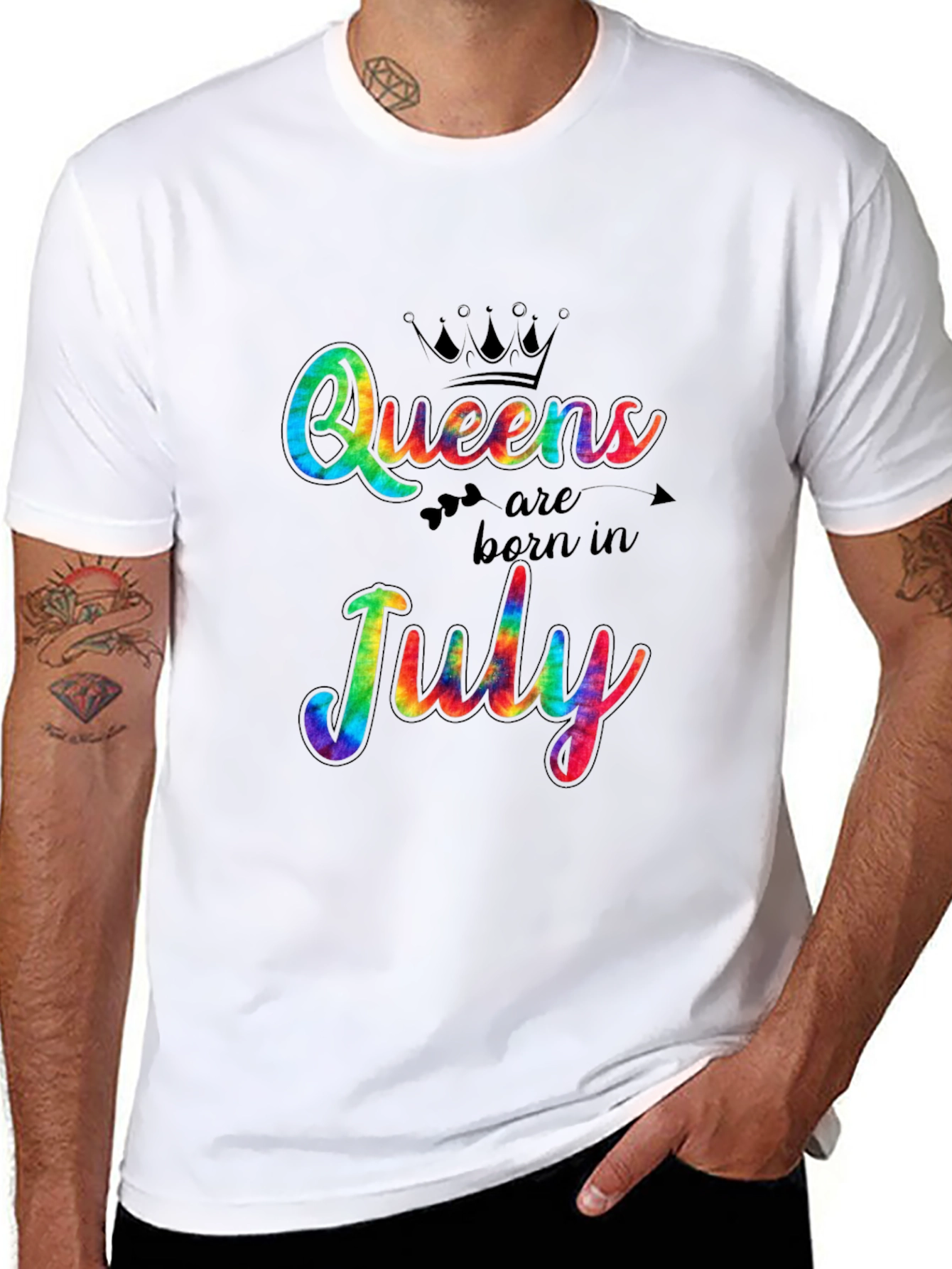 Queens Born in July Tie Dye T-Shirt