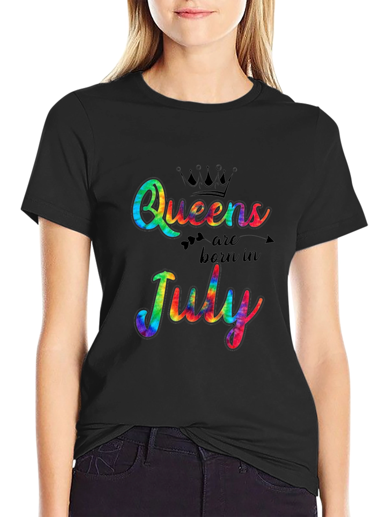 Queens Born in July Tie Dye T-Shirt