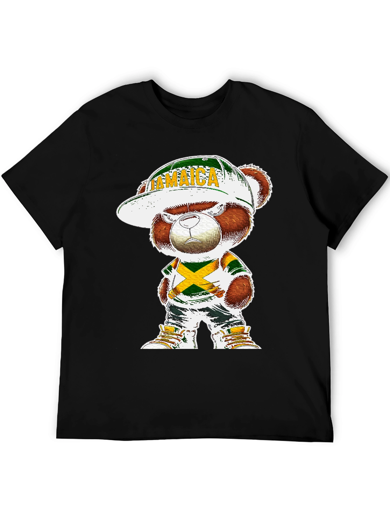 Jamaica Bear T-Shirt - Cool Cartoon Graphic Tee