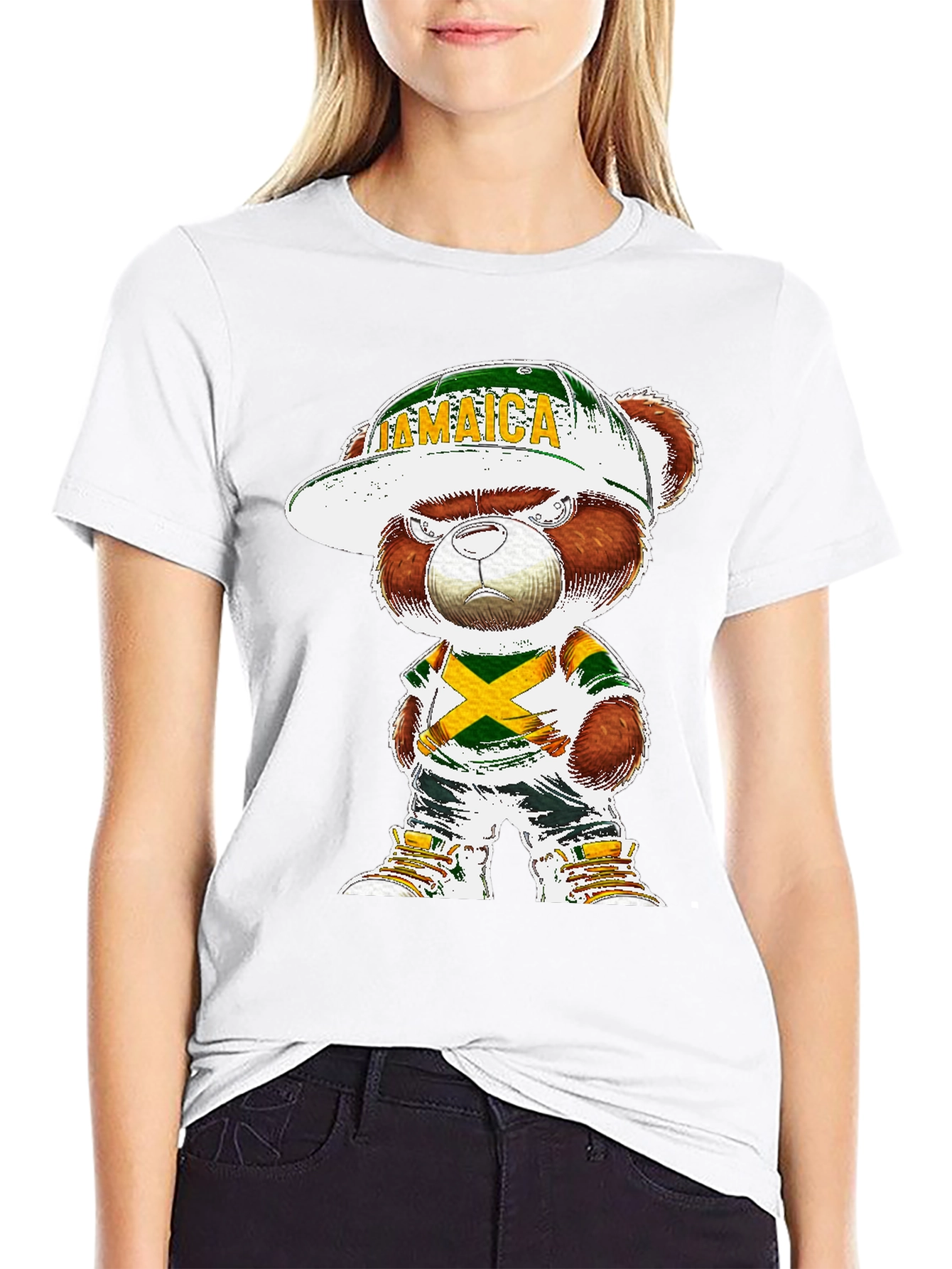 Jamaica Bear T-Shirt - Cool Cartoon Graphic Tee