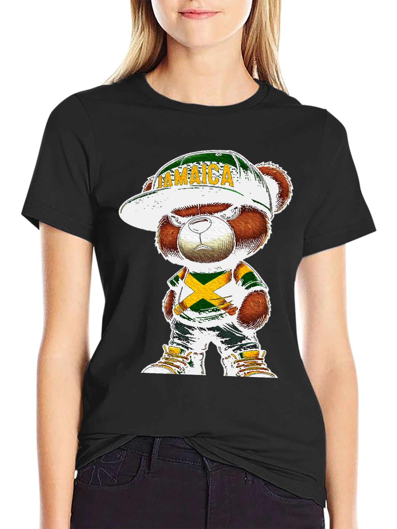 Jamaica Bear T-Shirt - Cool Cartoon Graphic Tee